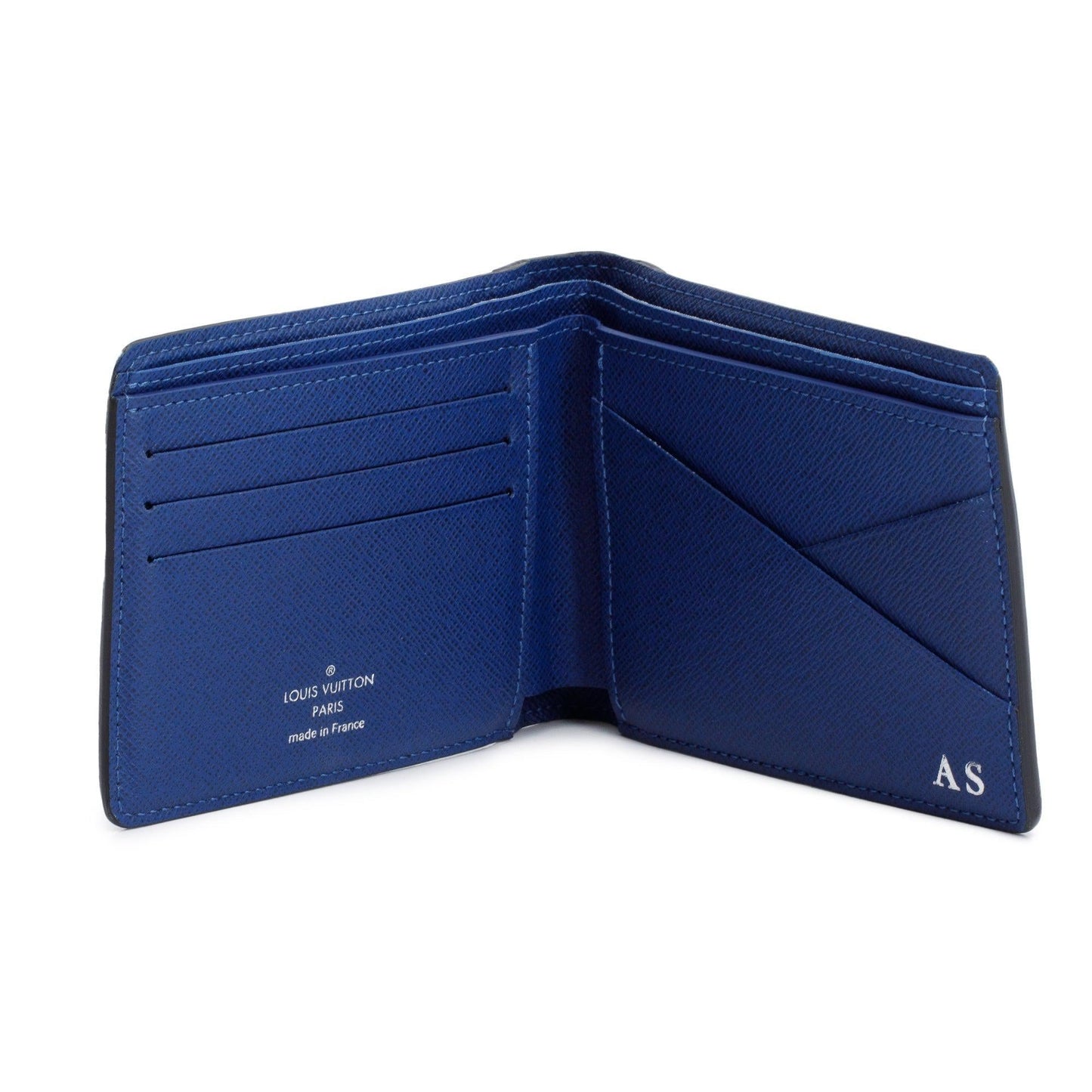 Louis Vuitton 2022 Blue Taiga Leather & Monogram Multiple Wallet