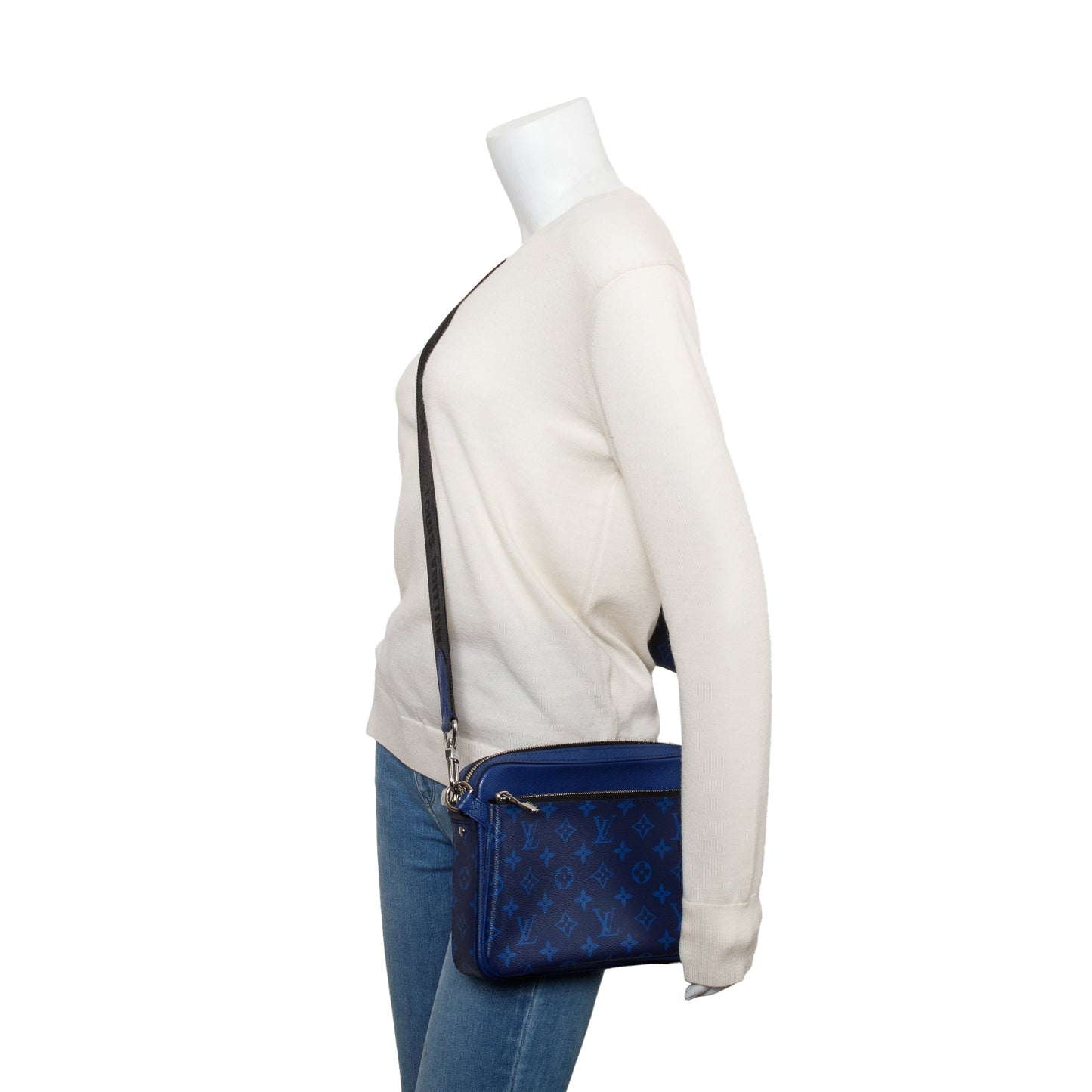 Louis Vuitton 2022 Blue Taigarama Trio Messenger Bag