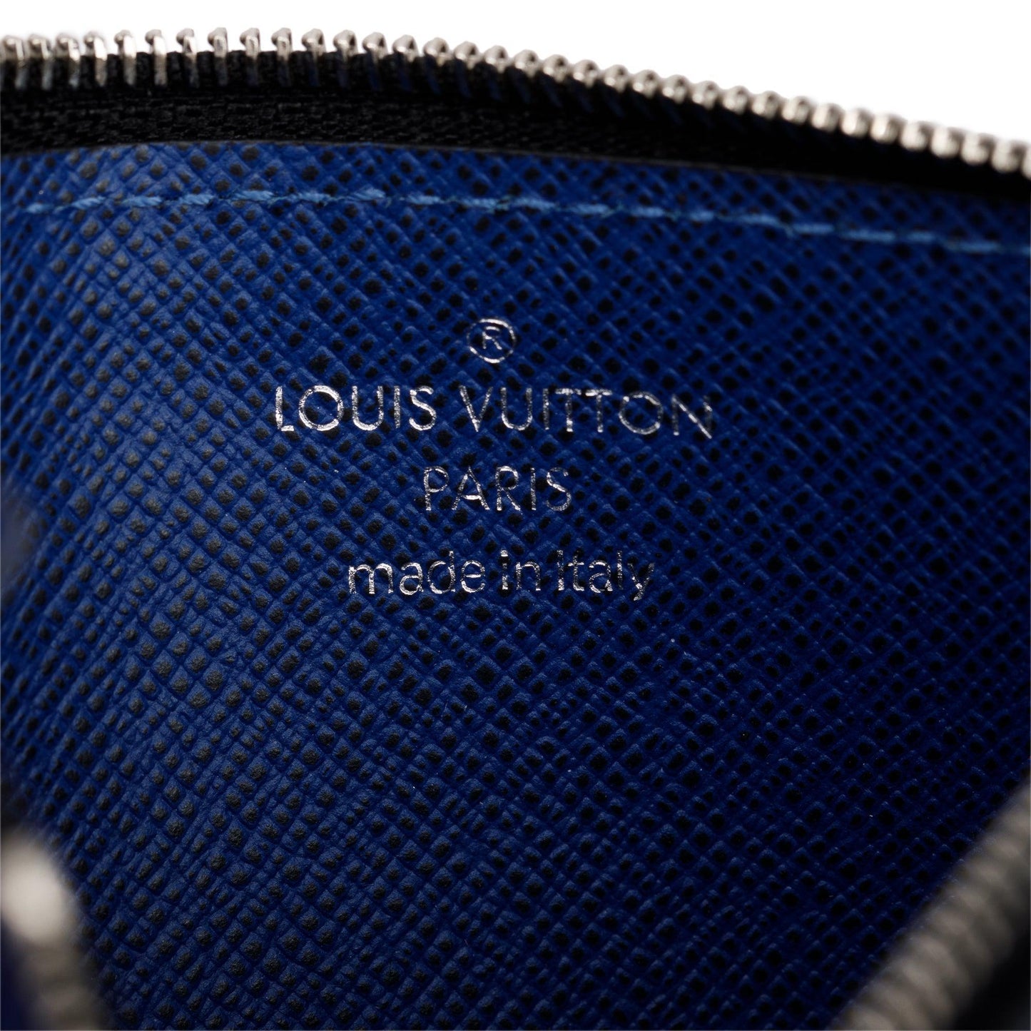 Louis Vuitton 2022 Cobalt Blue Monogram & Taigarama Leather Coin Card Holder