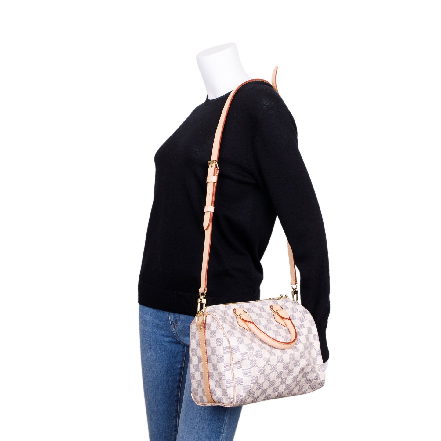 Louis Vuitton 2022 Damier Azur Speedy Bandouliere 25