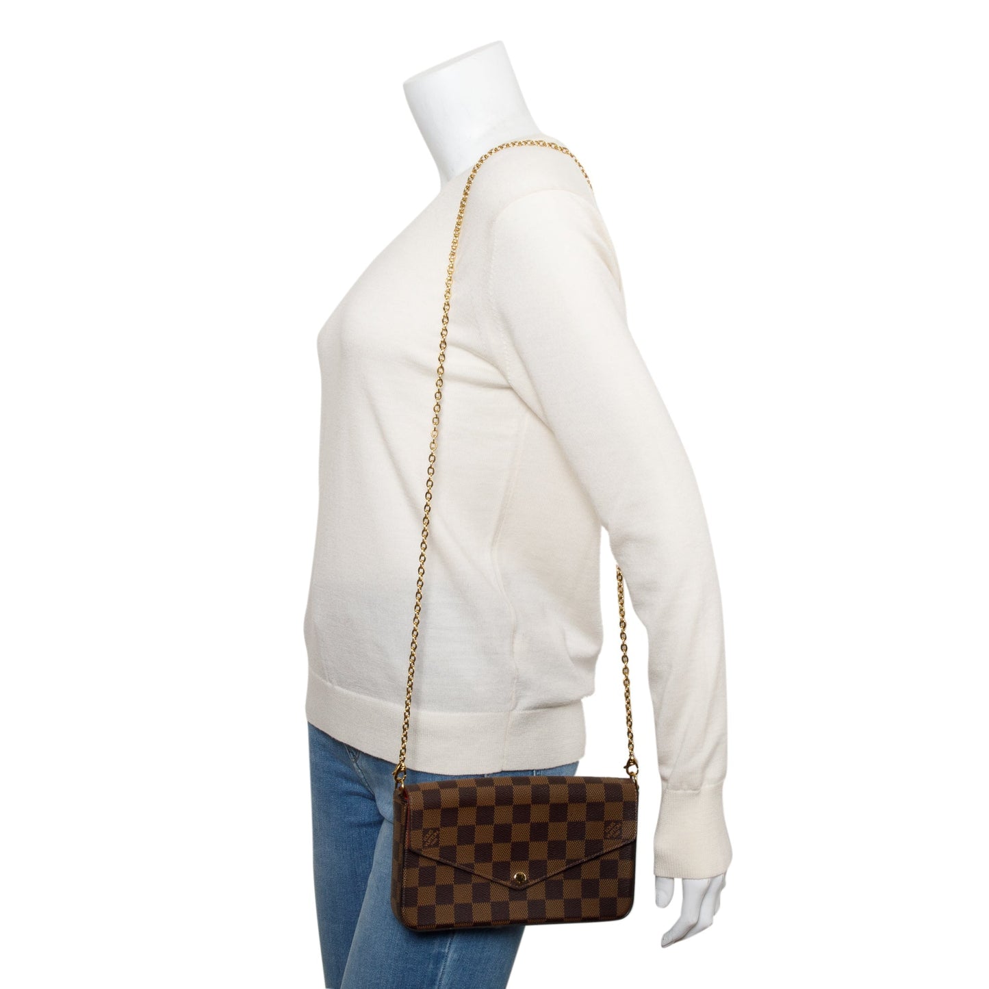Louis Vuitton 2022 Damier Ebene Felicie Pochette