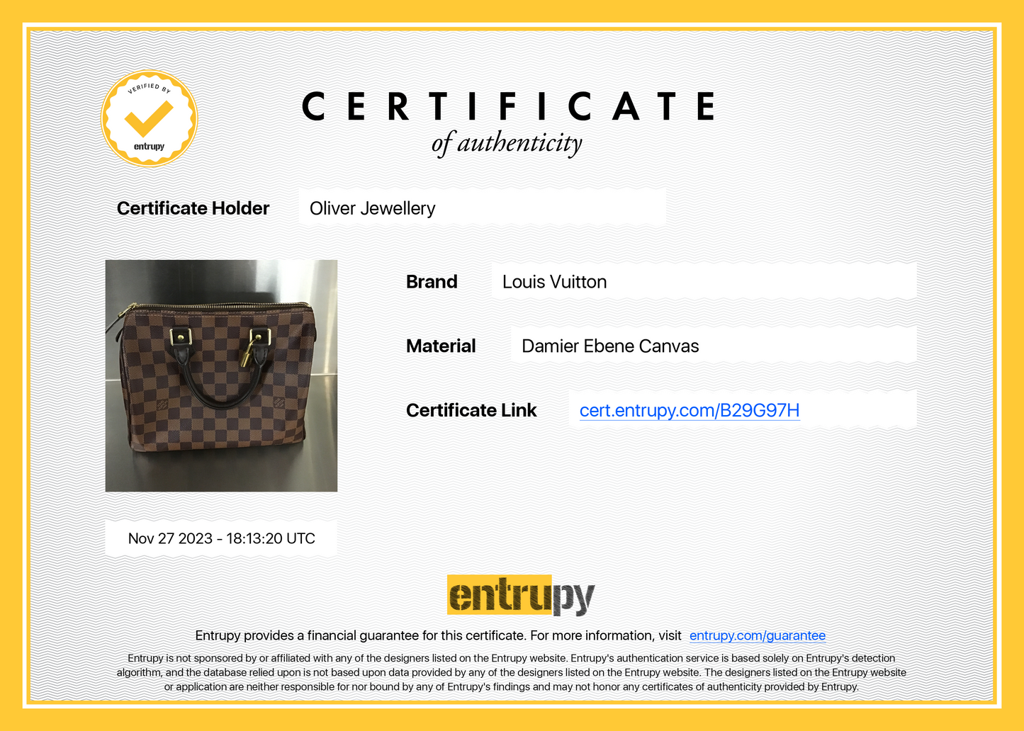 Louis Vuitton 2022 Damier Ebene Speedy 25