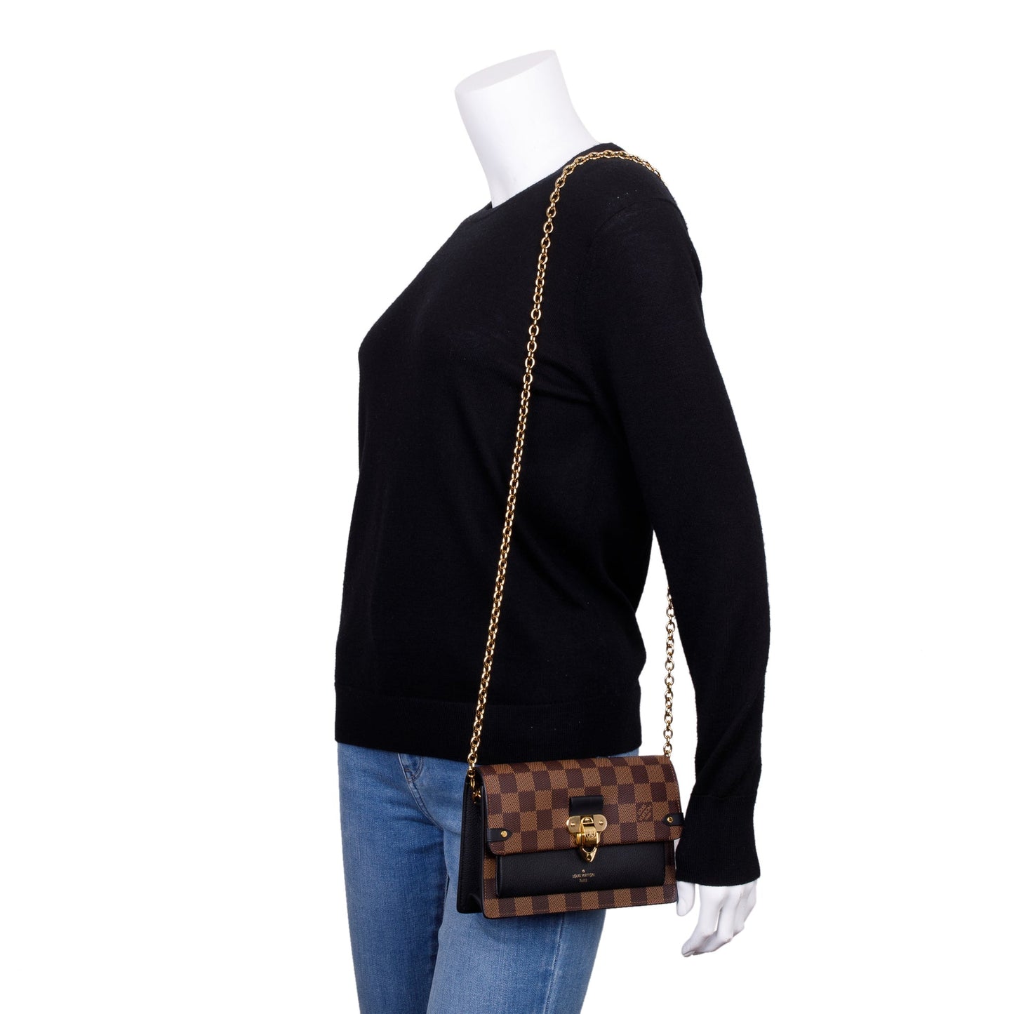 Louis Vuitton 2022 Damier Ebene Vavin Chain Wallet
