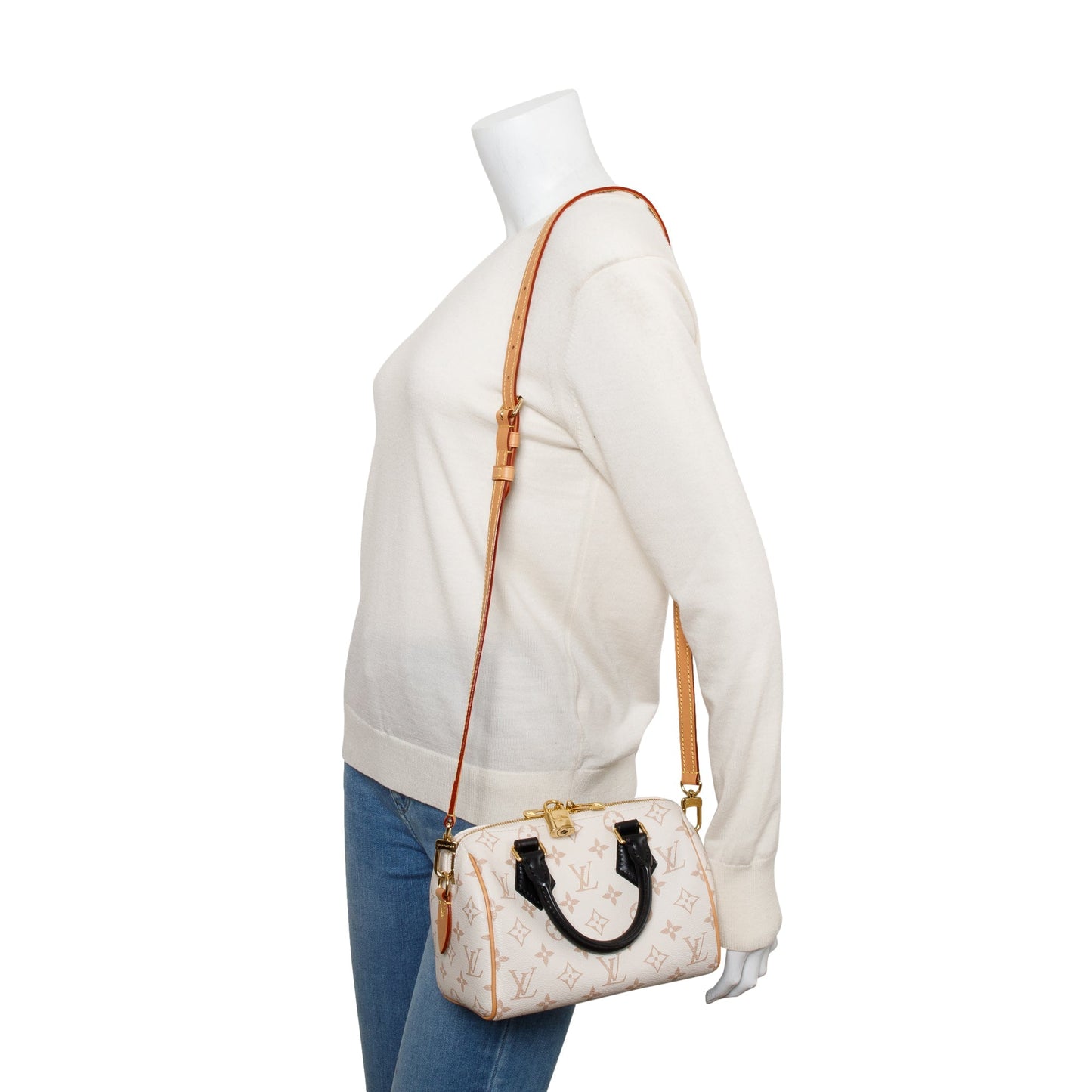 Louis Vuitton 2022 Dune Monoglam Canvas Speedy Bandouliere 20