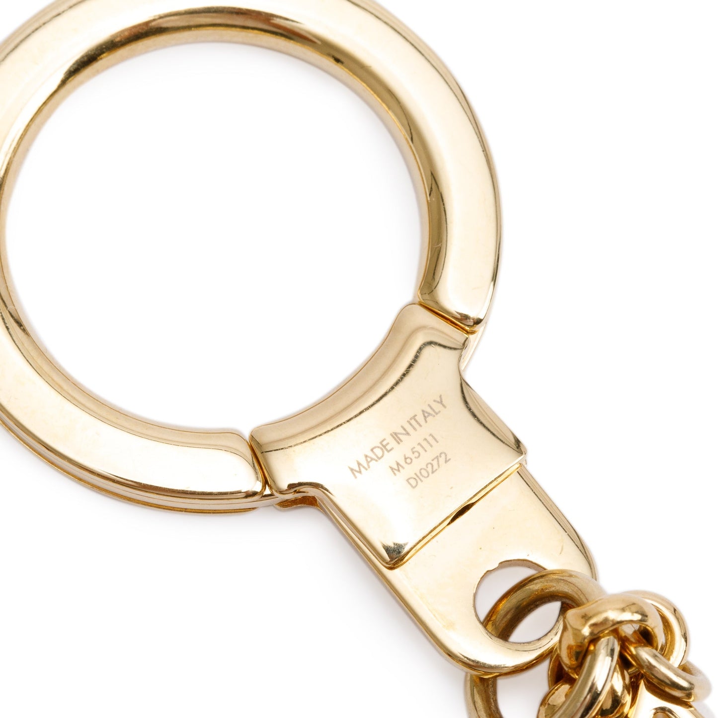Louis Vuitton 2022 Gold-Tone Metal Fleur De Monogram Bag Charm & Key Holder