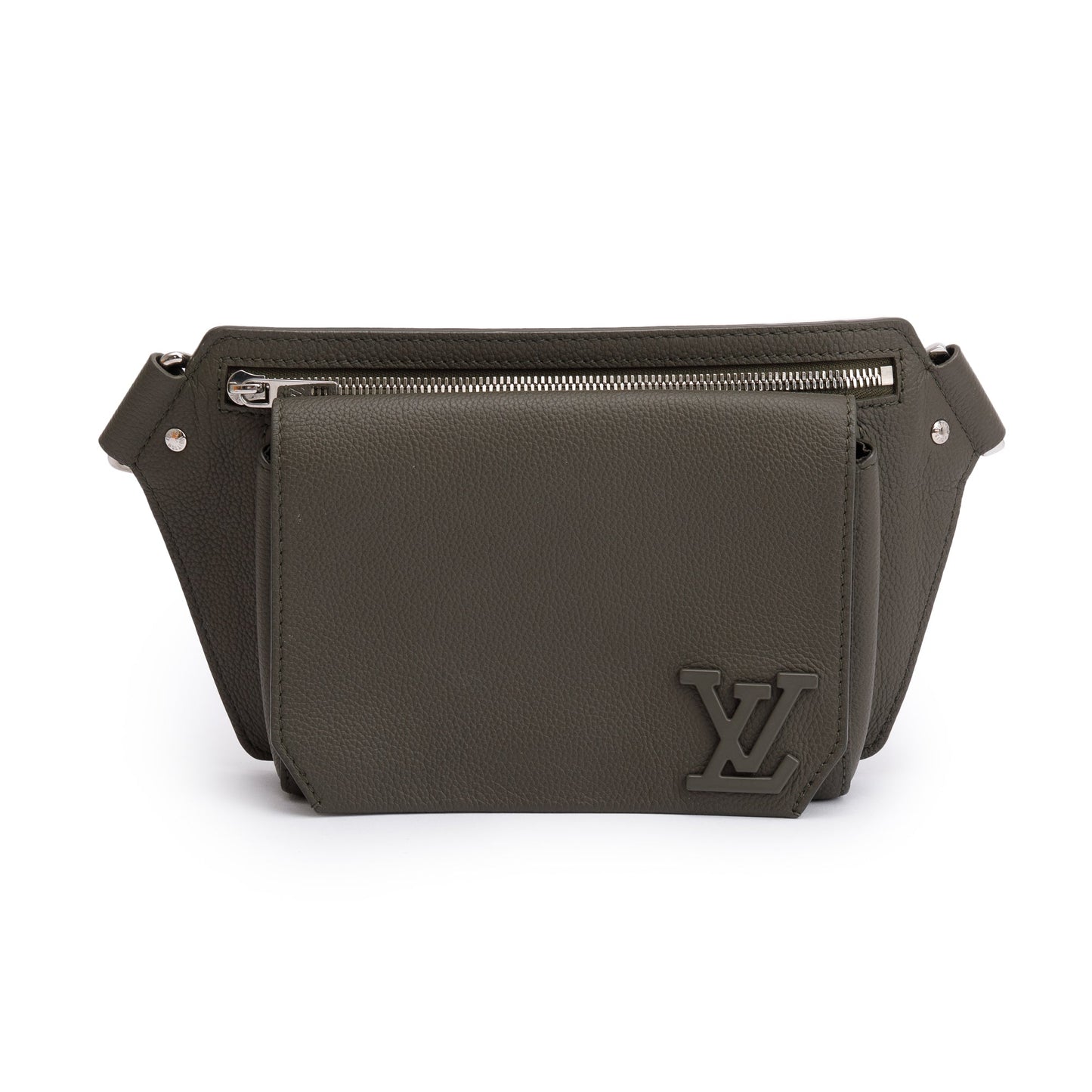 Louis Vuitton 2022 Green Grained Calfskin Aerogram Takeoff Sling Bag