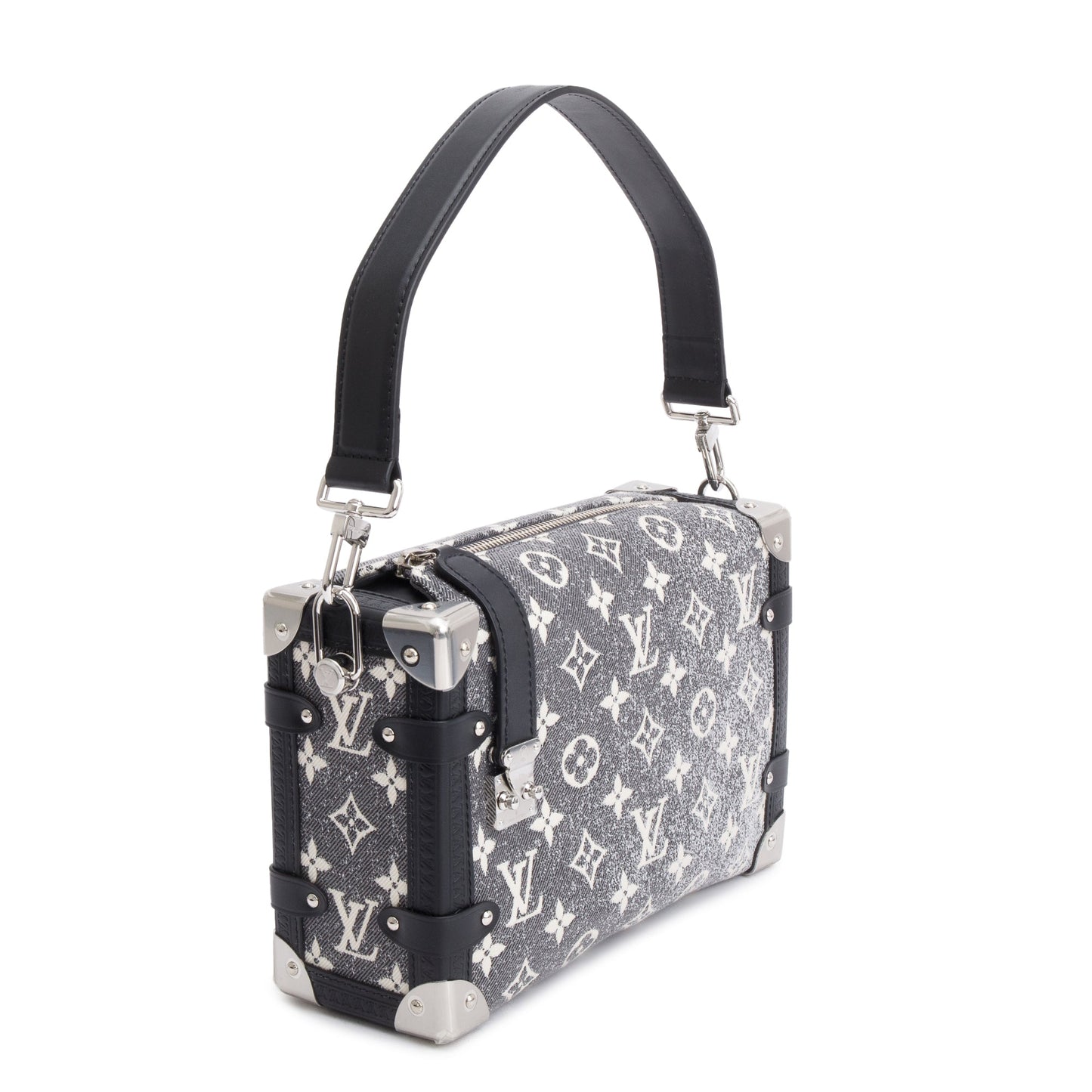 Louis Vuitton 2022 Grey Monogram Denim Side Trunk PM