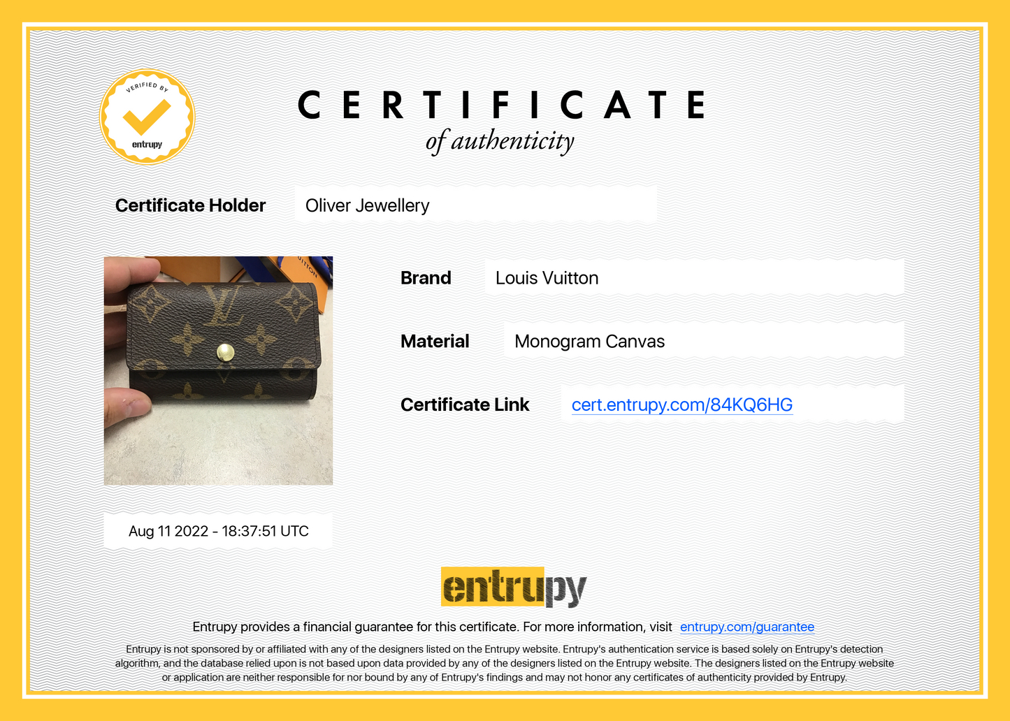 Louis Vuitton 2022 Monogram 6 Key Holder