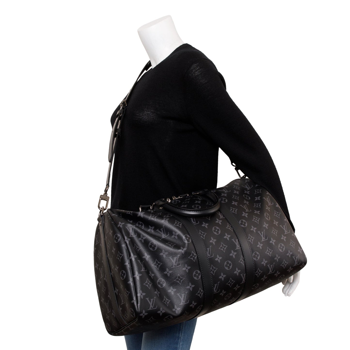 Louis Vuitton 2022 Monogram Eclipse Keepall Bandouliere 45