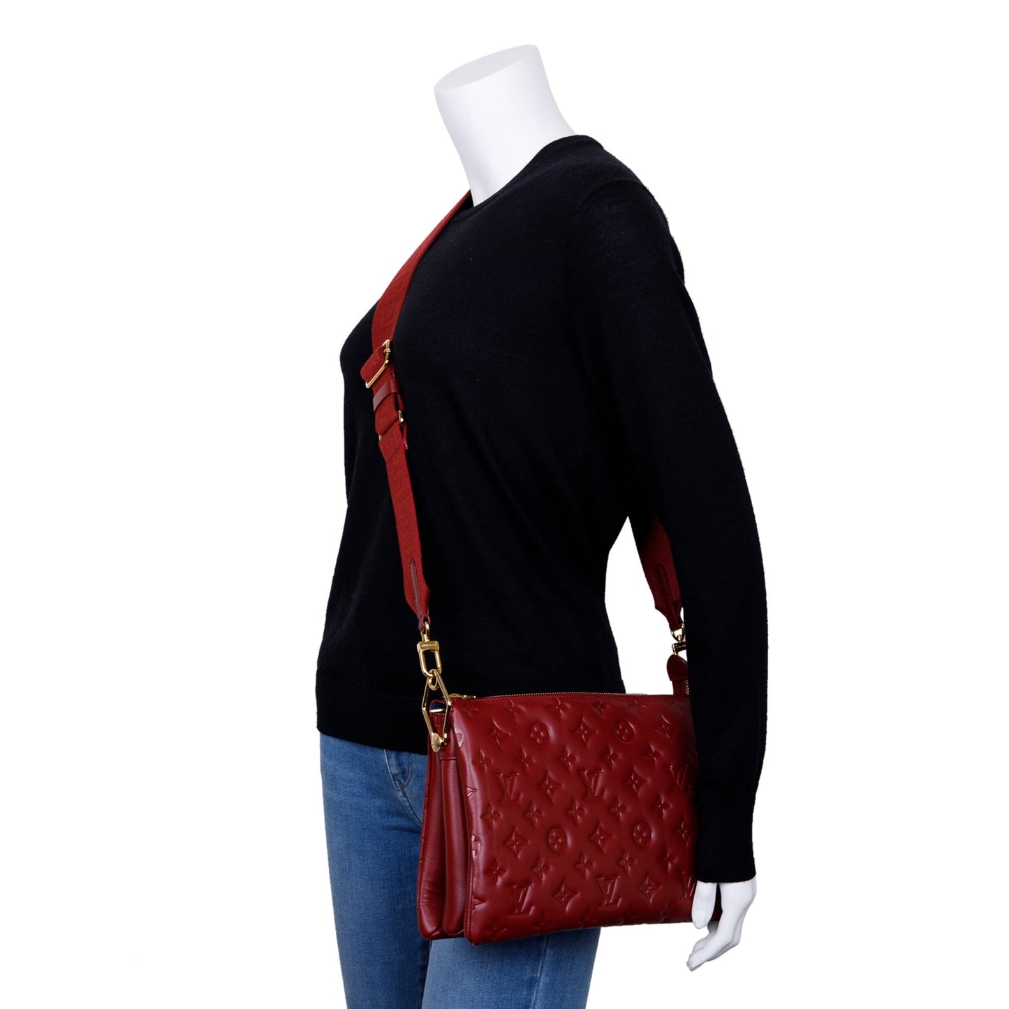 Louis Vuitton 2022 Monogram Embossed Leather Coussin PM
