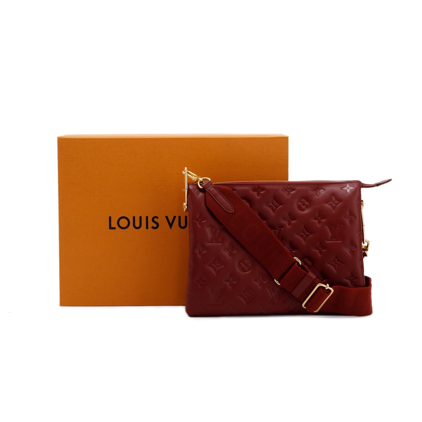 Louis Vuitton 2022 Monogram Embossed Leather Coussin PM
