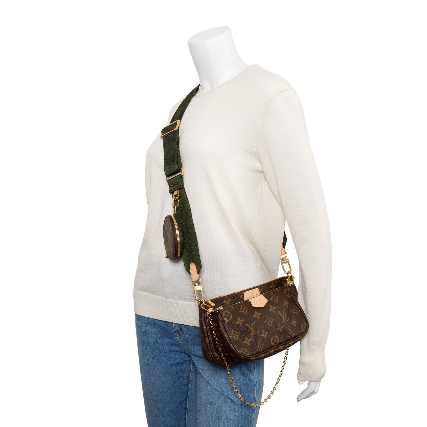 Louis Vuitton 2022 Monogram Khaki Multi-Pochette Accessoires