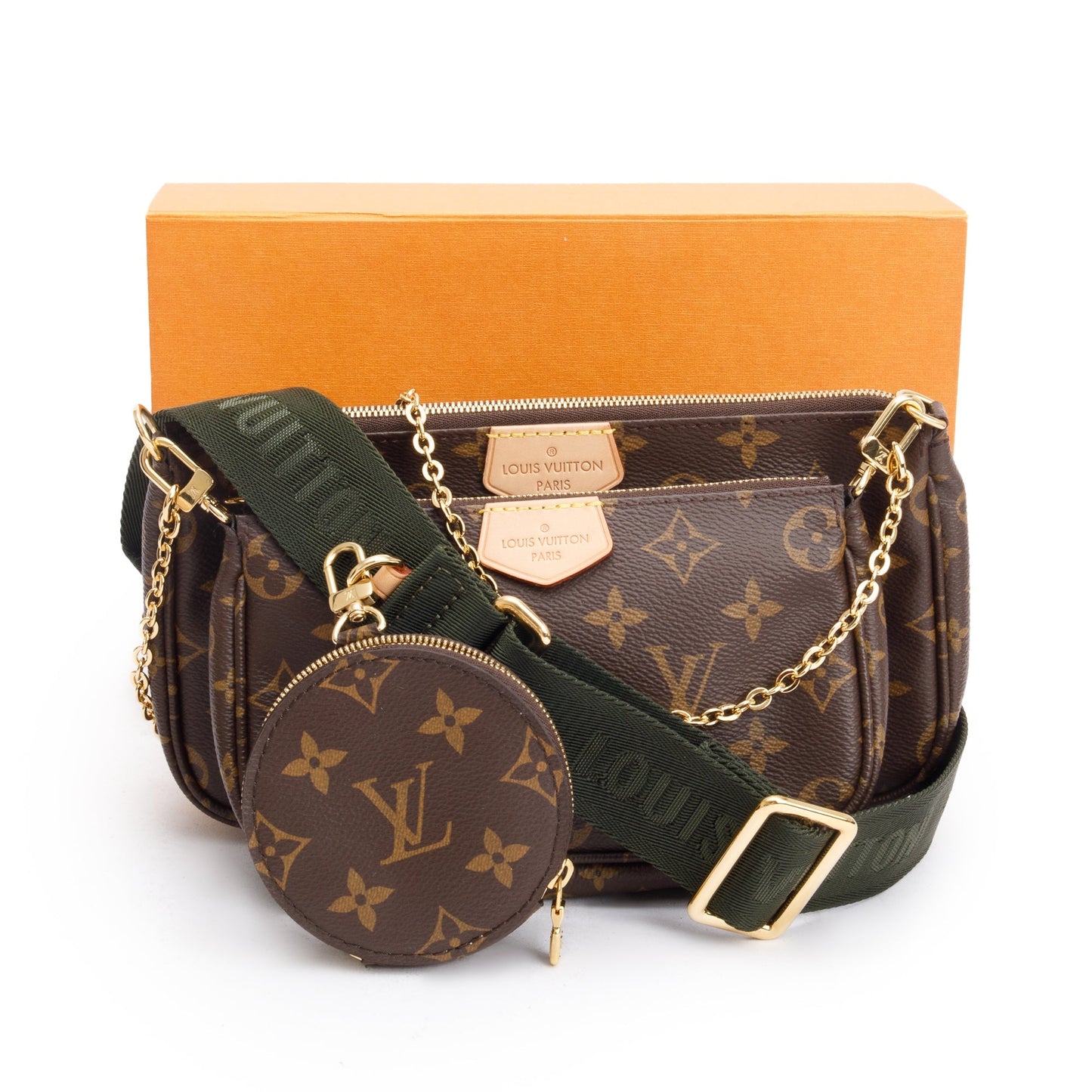 Louis Vuitton 2022 Monogram Khaki Multi-Pochette Accessoires