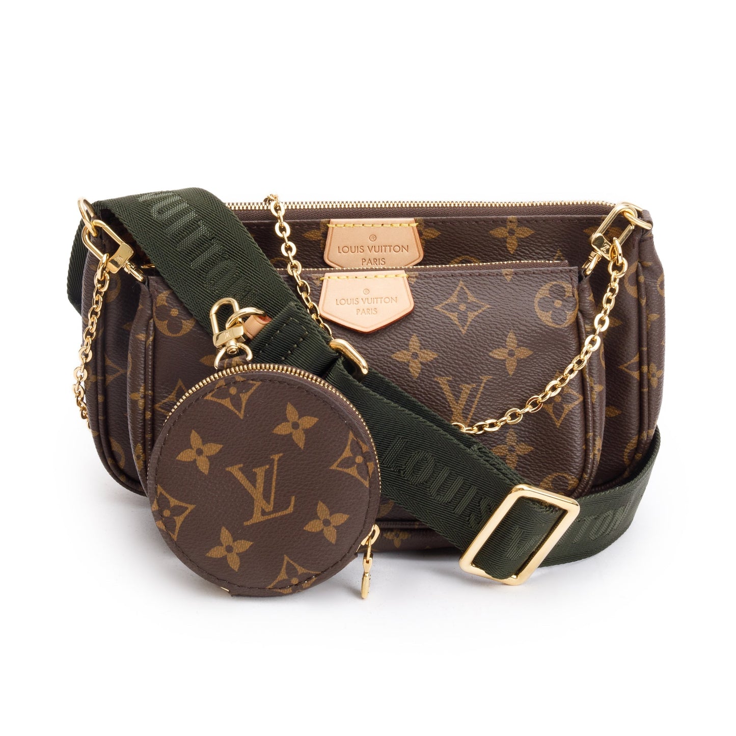 Louis Vuitton 2022 Monogram Khaki Multi-Pochette Accessoires