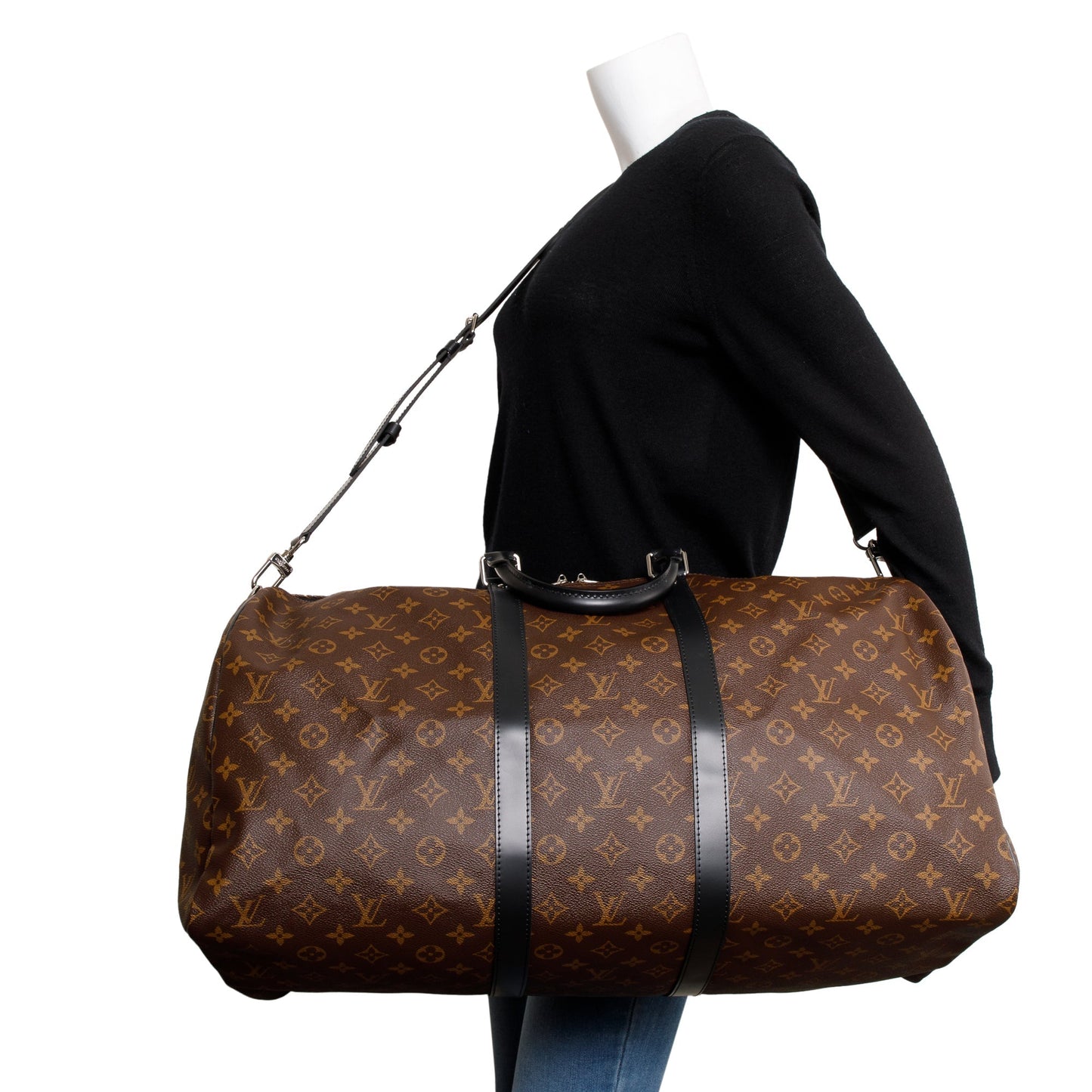 Louis Vuitton 2022 Monogram Macassar Keepall Bandouliere 55