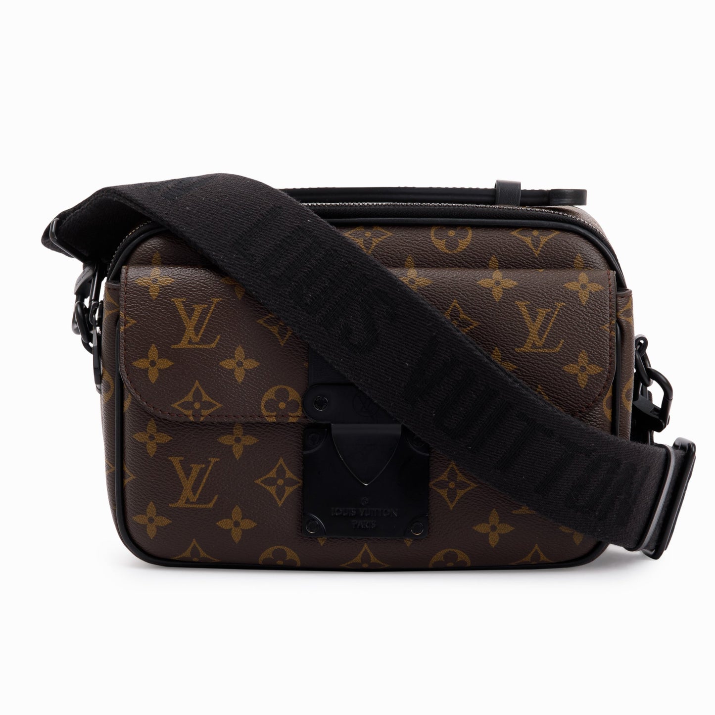 Louis Vuitton 2022 Monogram Macassar S Lock Messenger Bag