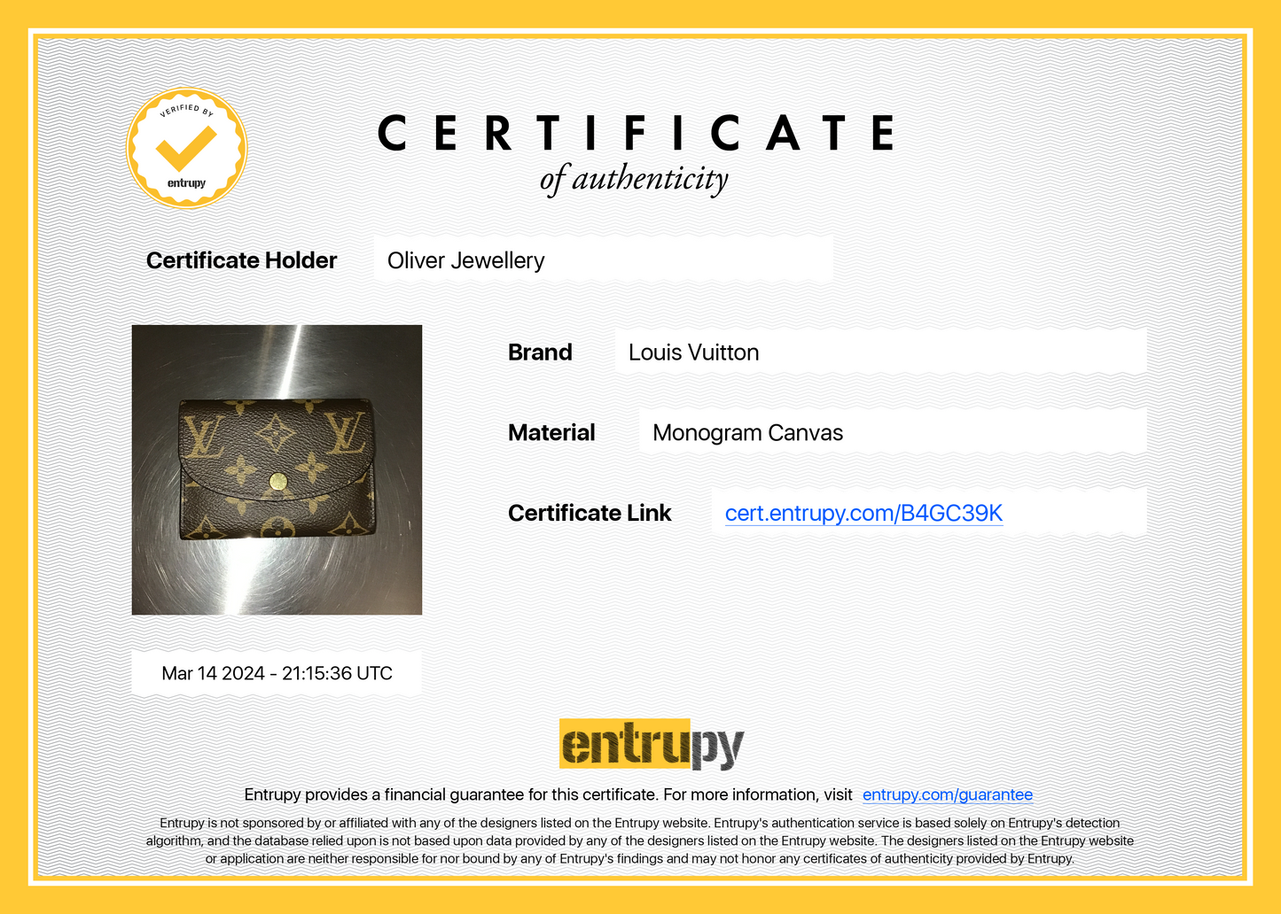 Louis Vuitton 2022 Monogram Rosalie Coin Purse