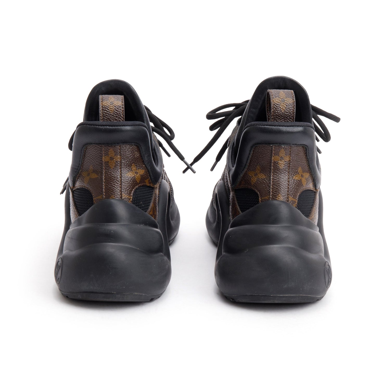 Louis Vuitton 2022 Monogram Trim Black LV Archlight Sneakers, Size 39