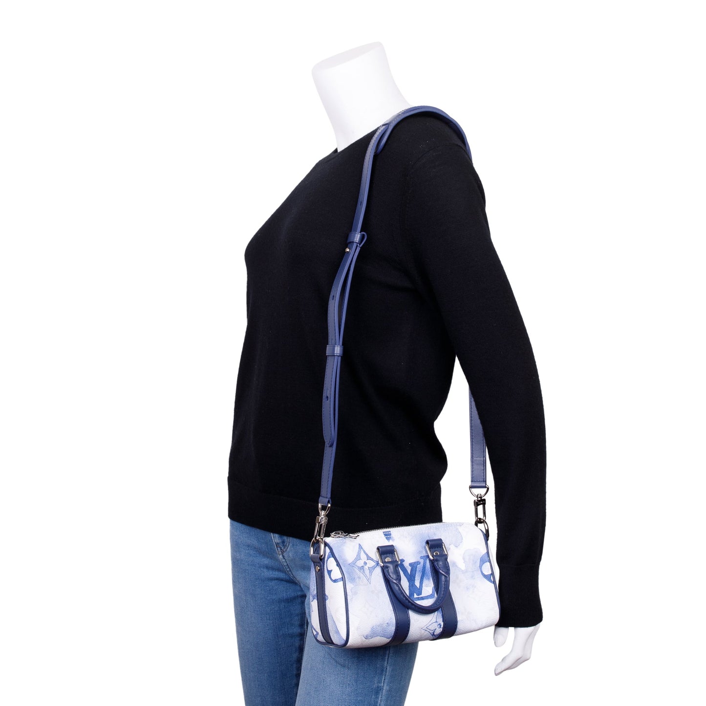 Louis Vuitton 2022 Monogram XS Blue Watercolor Keepall Bag