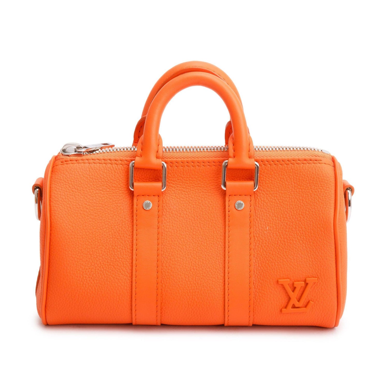 Louis Vuitton 2022 Orange Leather XS Aerogram Keepall Bag