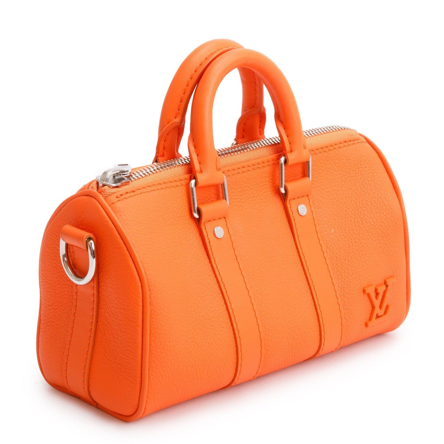 Louis Vuitton 2022 Orange Leather XS Aerogram Keepall Bag