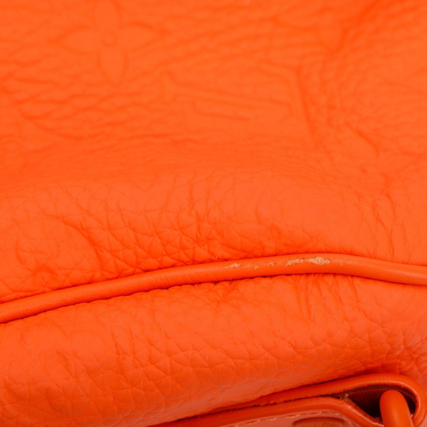 Louis Vuitton 2022 Orange Monogram Taurillion Leather Keepall Bandouliere 25