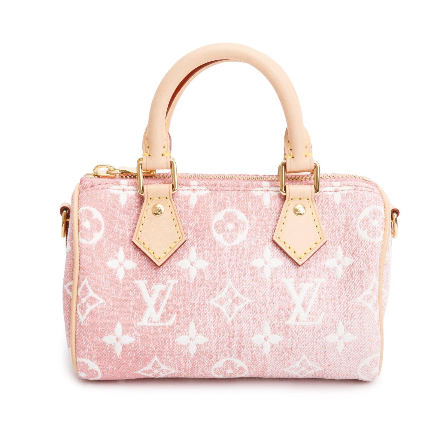 Louis Vuitton 2022 Pink Monogram Denim Nano Speedy
