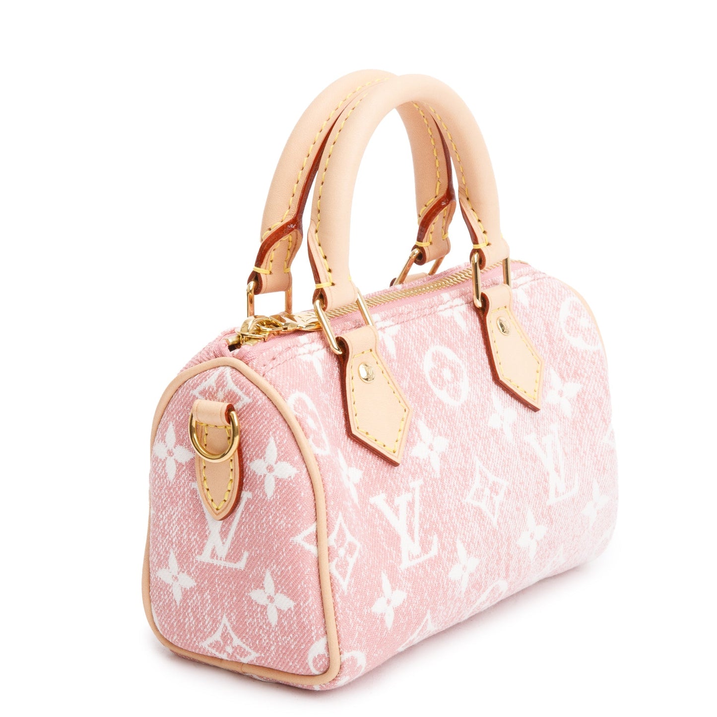 Louis Vuitton 2022 Pink Monogram Denim Nano Speedy