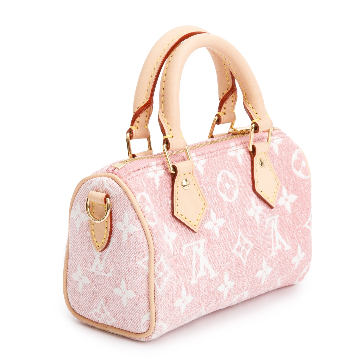 Louis Vuitton 2022 Pink Monogram Denim Nano Speedy