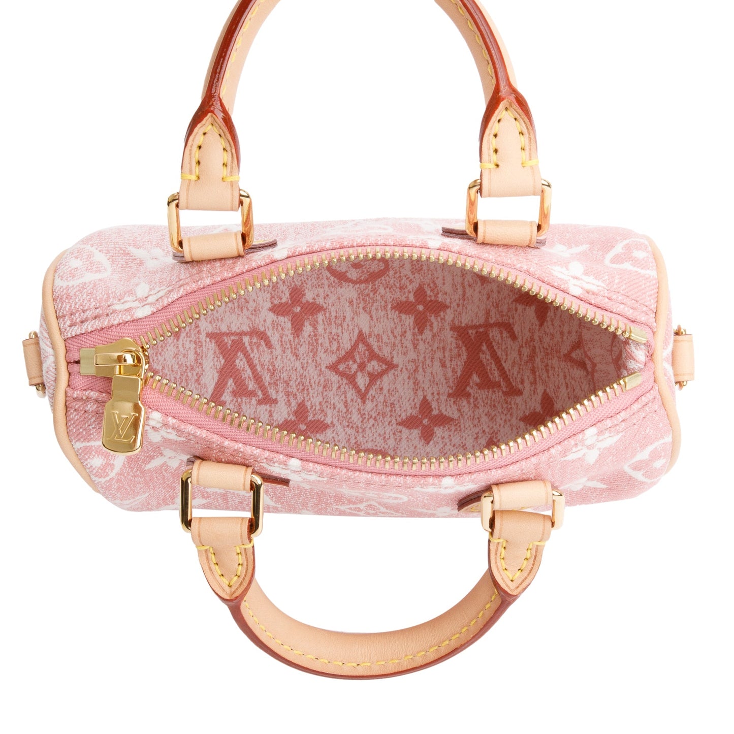 Louis Vuitton 2022 Pink Monogram Denim Nano Speedy