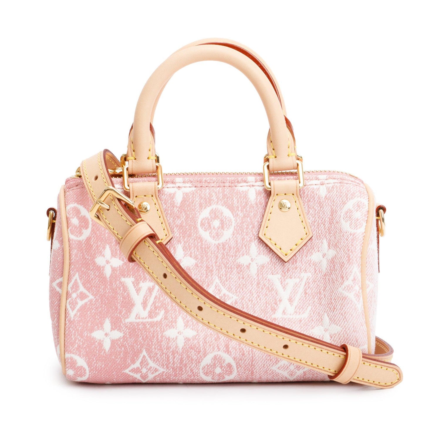 Louis Vuitton 2022 Pink Monogram Denim Nano Speedy