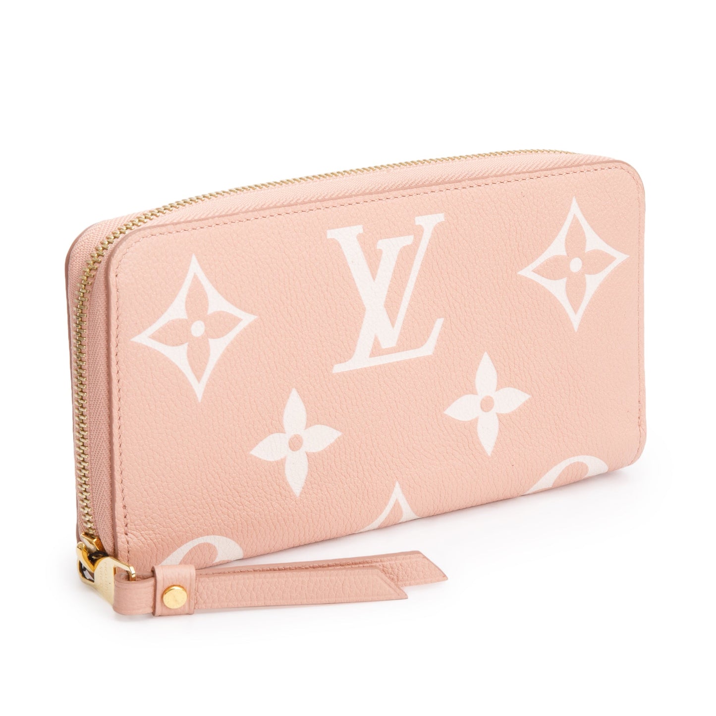 Louis Vuitton 2022 Pink Monogram Giant Bicolor Empreinte Leather Zippy Wallet