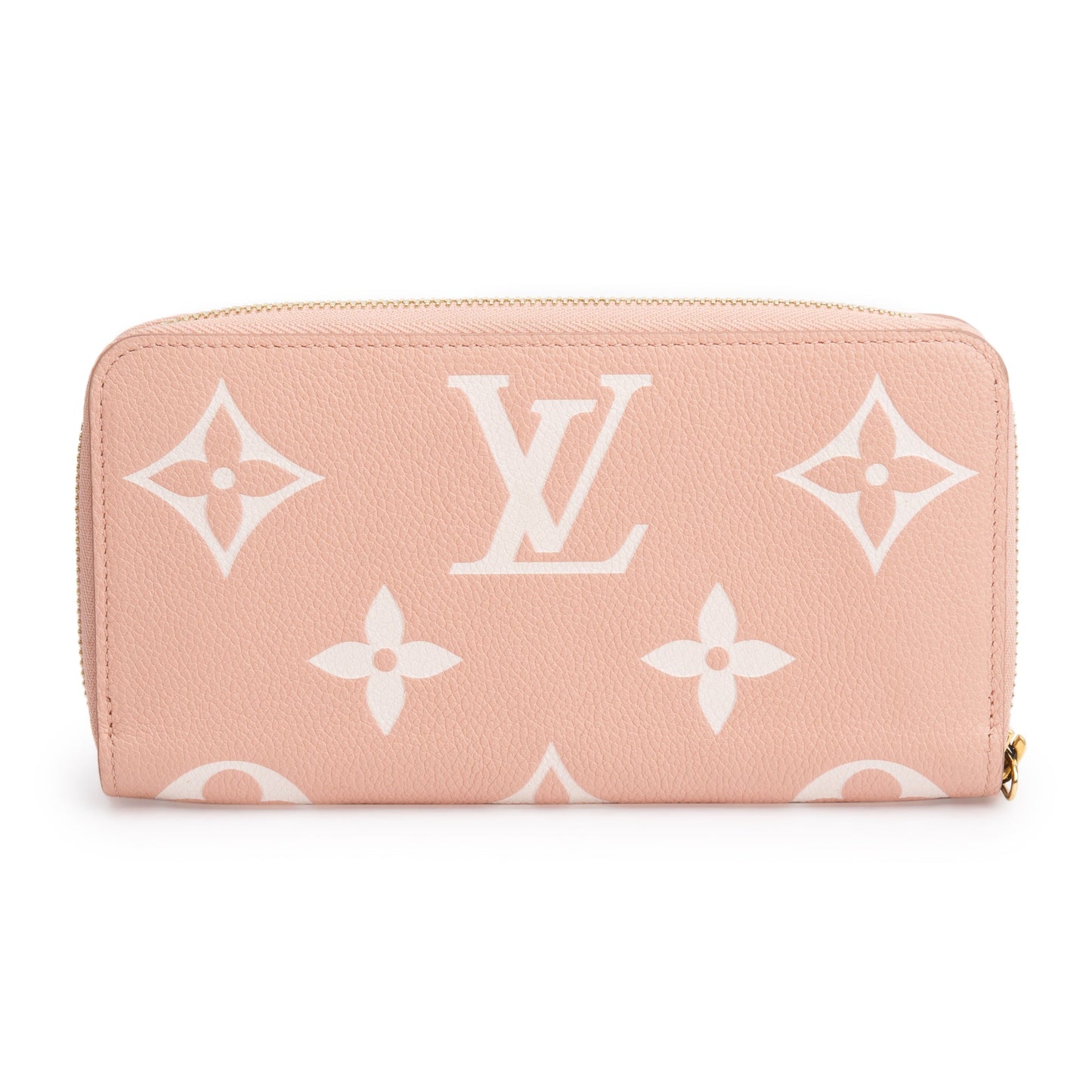 Louis Vuitton 2022 Pink Monogram Giant Bicolor Empreinte Leather Zippy Wallet