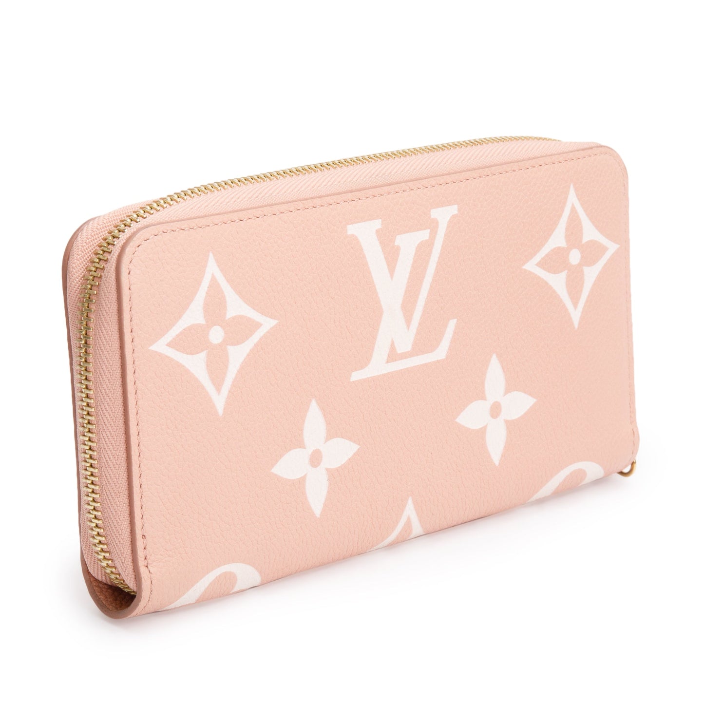 Louis Vuitton 2022 Pink Monogram Giant Bicolor Empreinte Leather Zippy Wallet