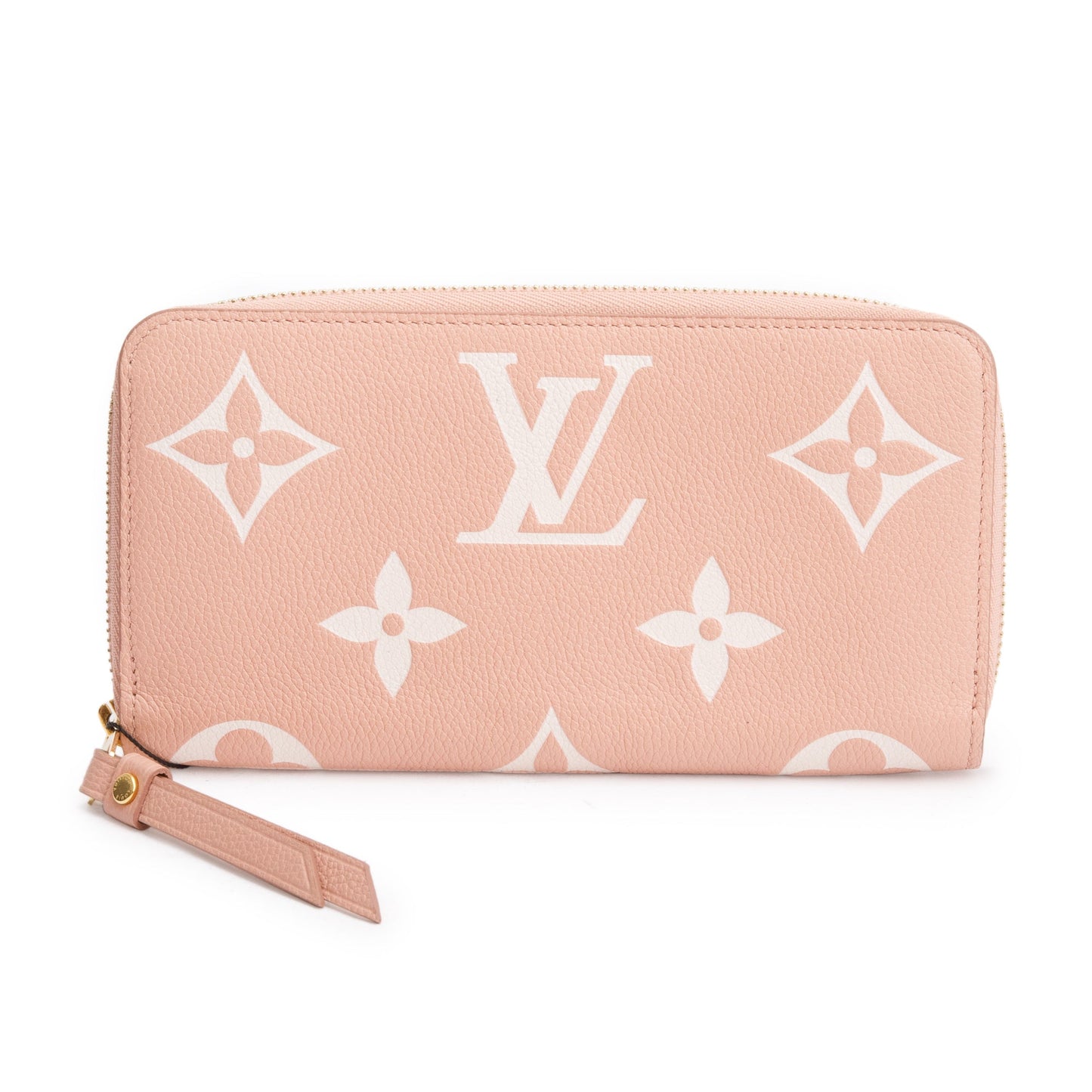 Louis Vuitton 2022 Pink Monogram Giant Bicolor Empreinte Leather Zippy Wallet