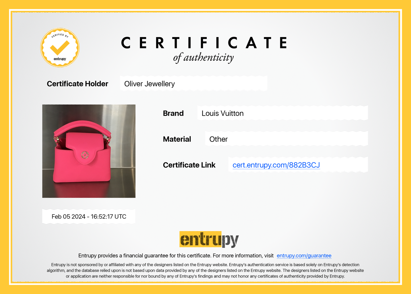 Louis Vuitton 2022 Pink Taurillon Leather Capucines Mini