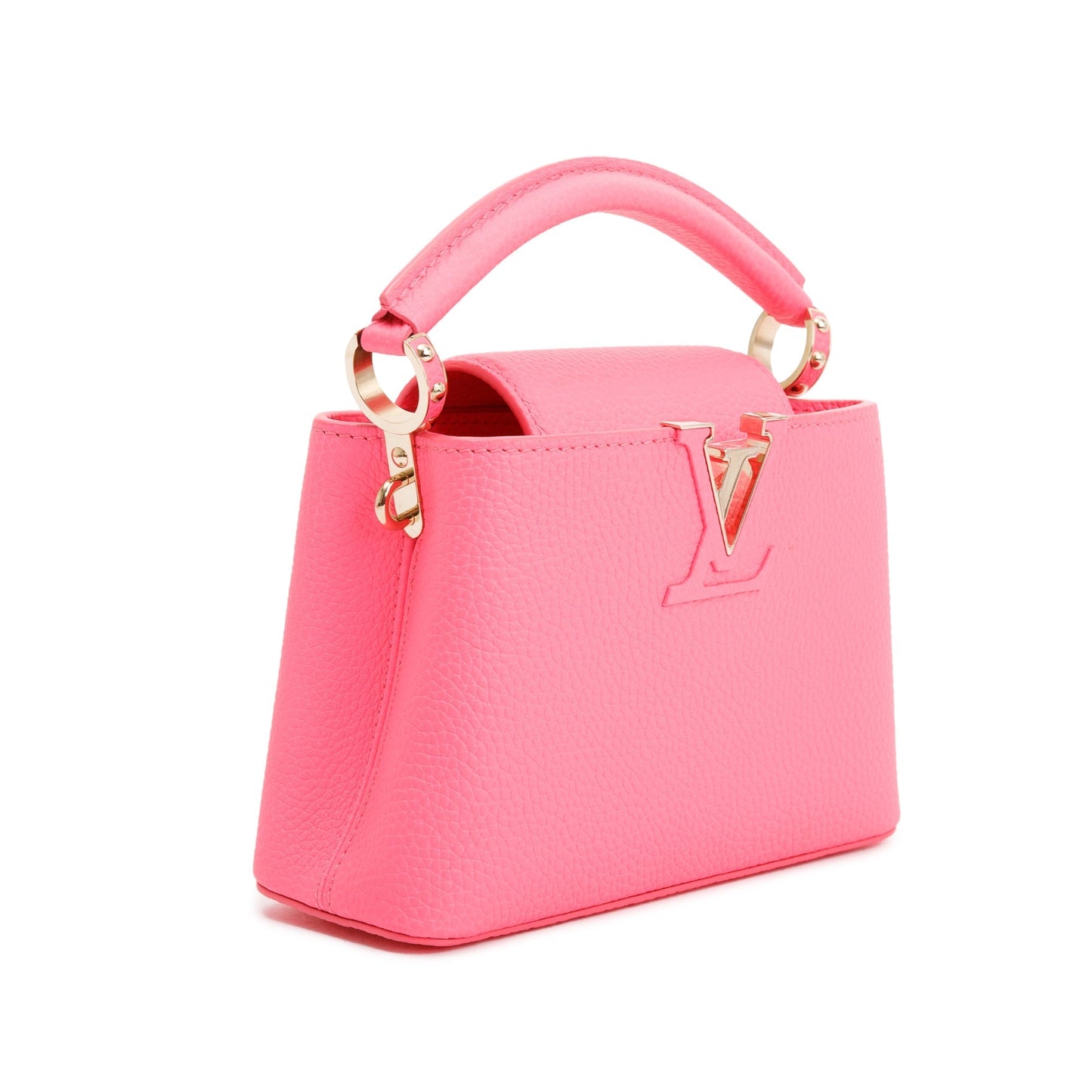 Louis Vuitton 2022 Pink Taurillon Leather Capucines Mini