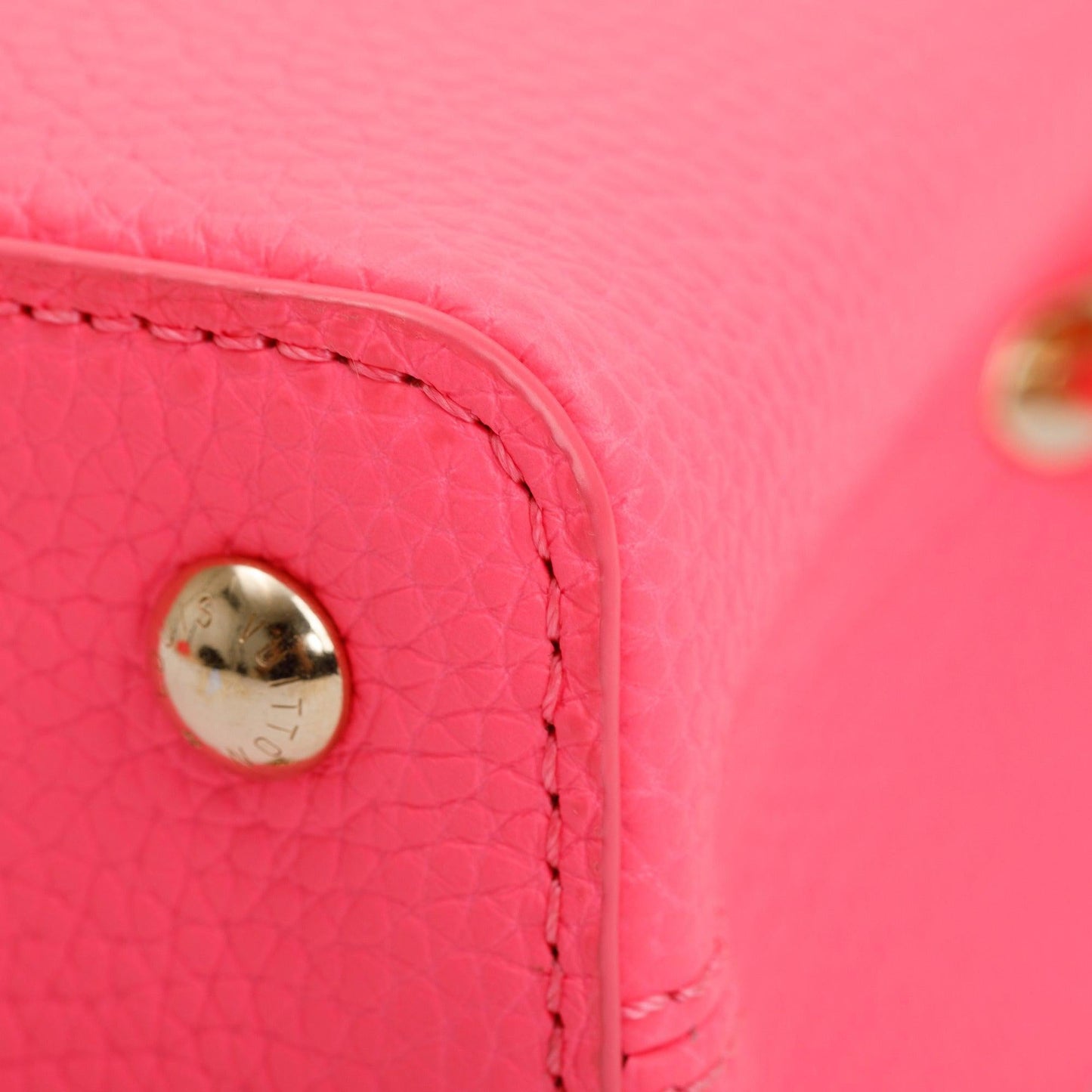 Louis Vuitton 2022 Pink Taurillon Leather Capucines Mini