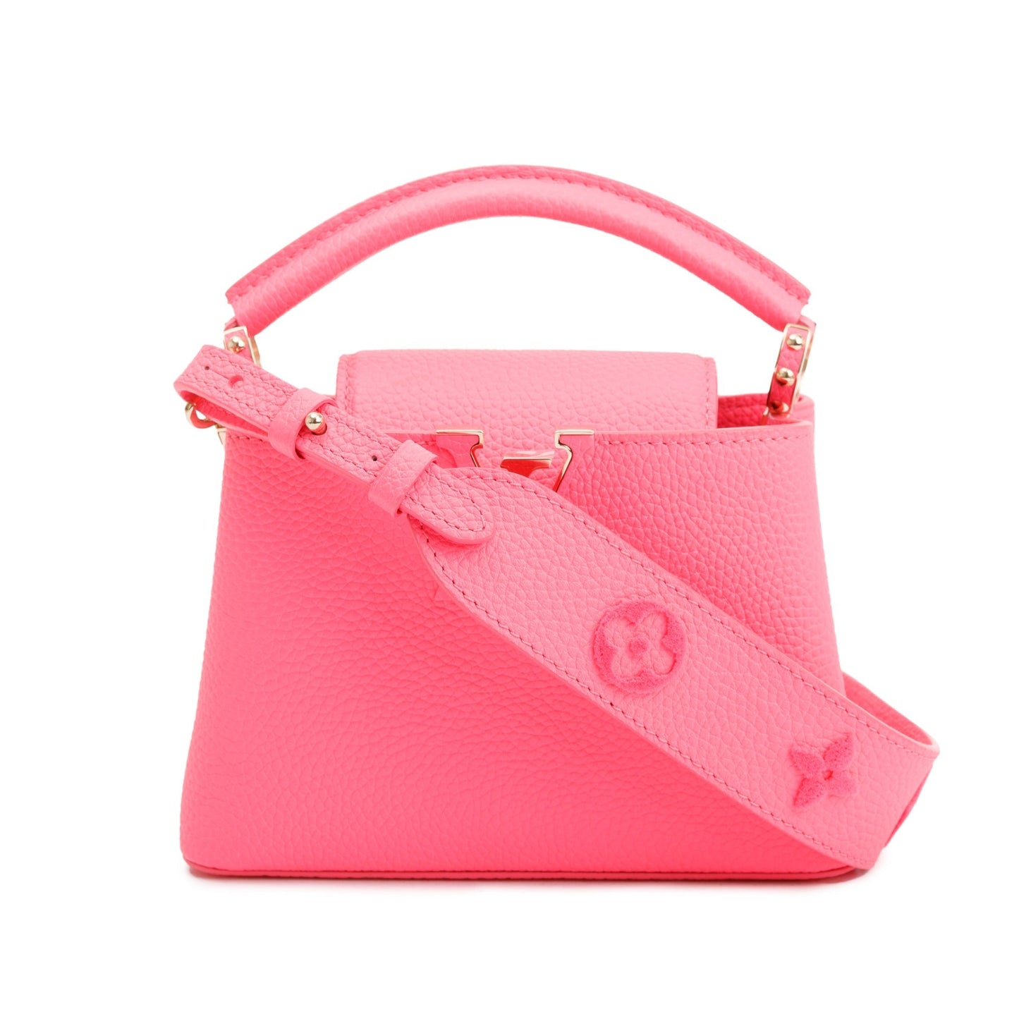 Louis Vuitton 2022 Pink Taurillon Leather Capucines Mini