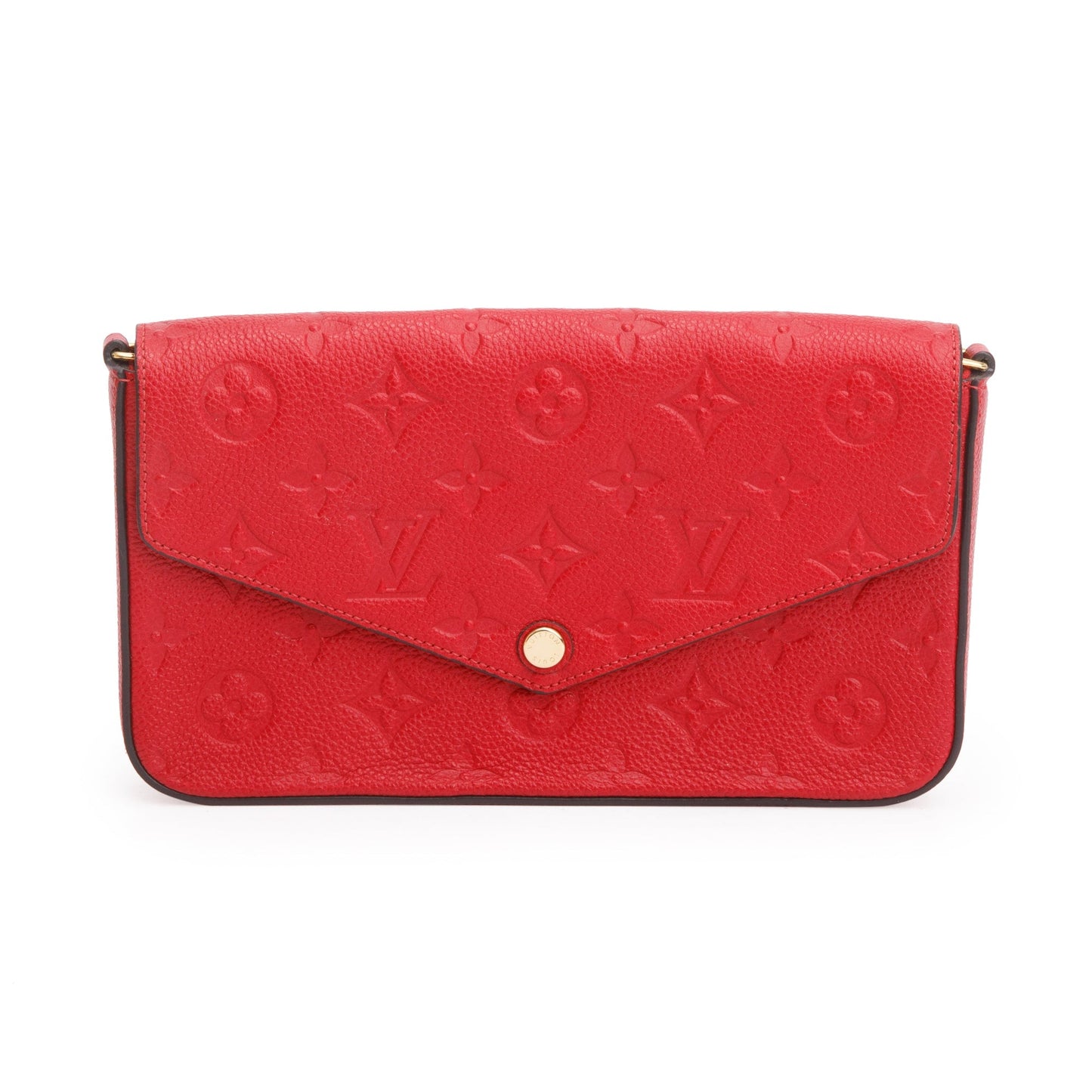 Louis Vuitton 2022 Red Monogram Empreinte Leather Felicie Pochette