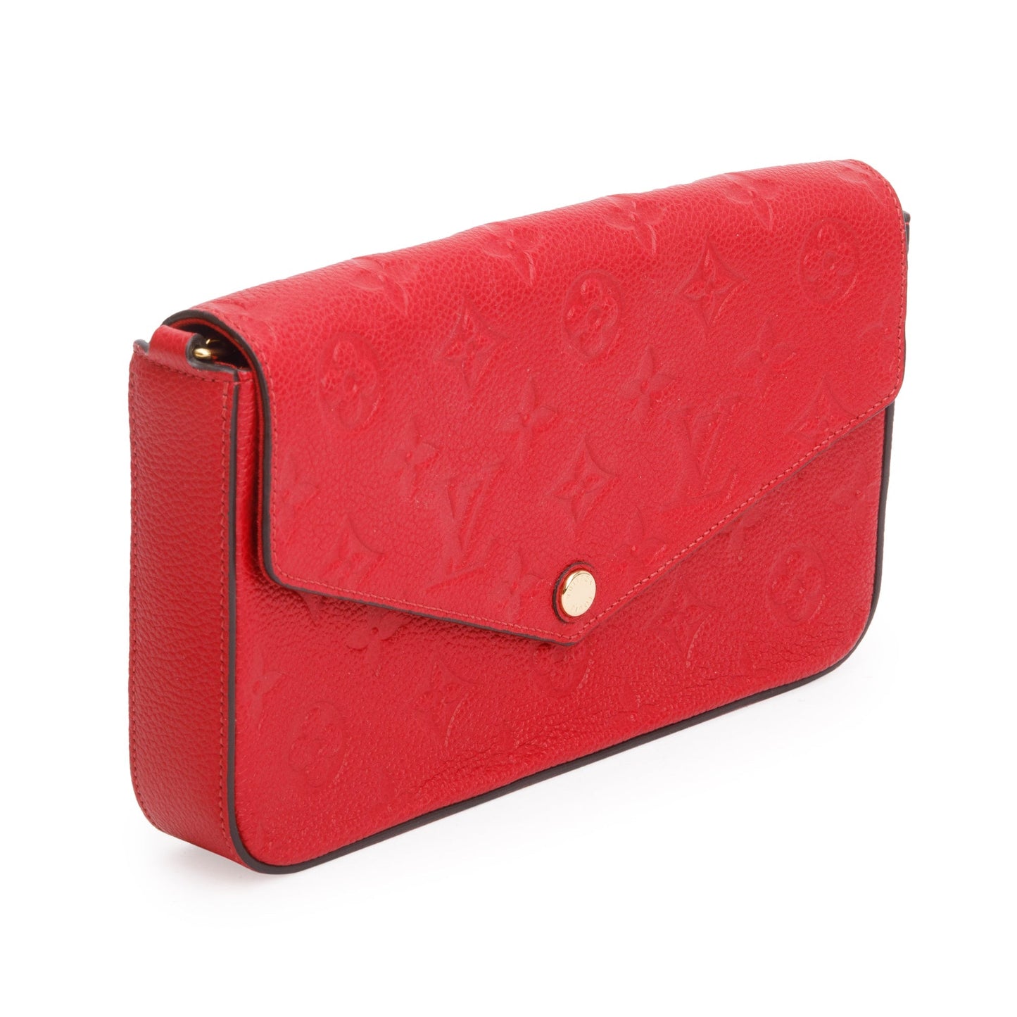 Louis Vuitton 2022 Red Monogram Empreinte Leather Felicie Pochette