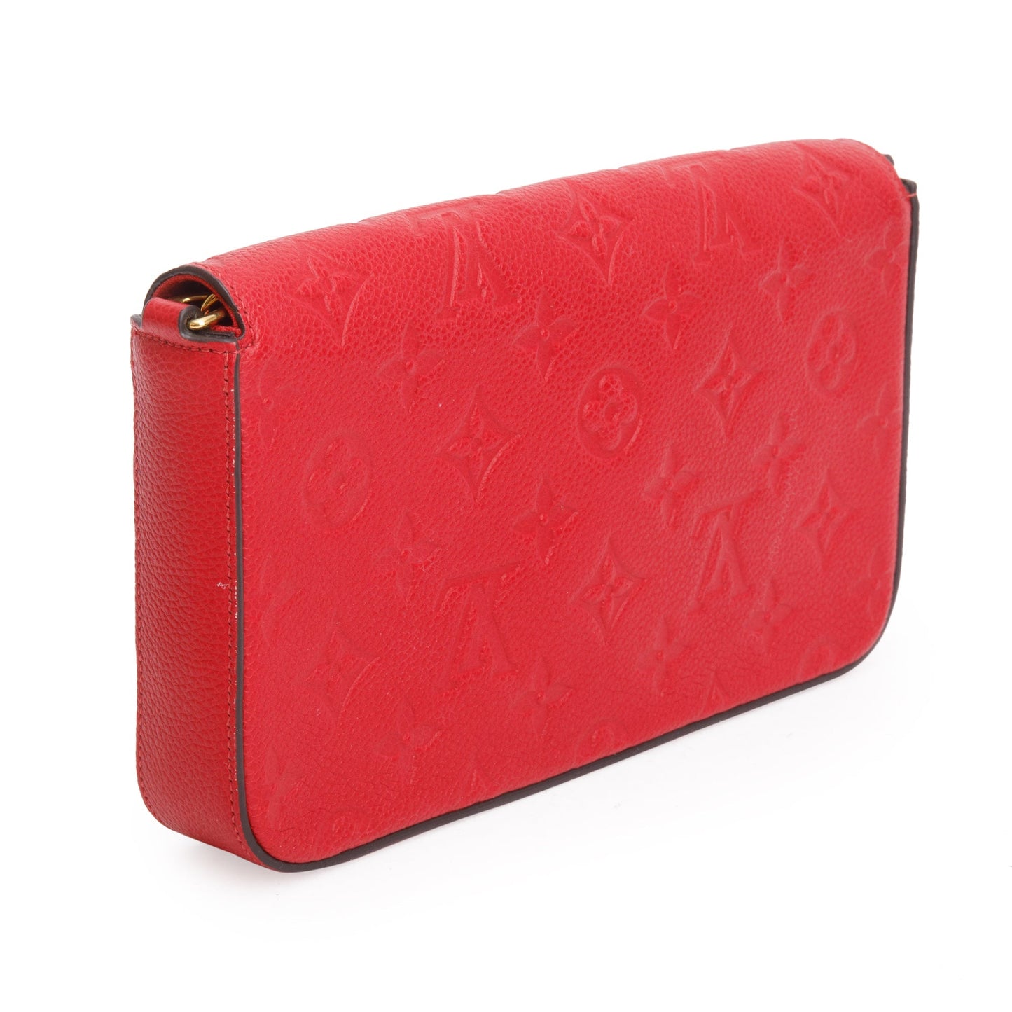 Louis Vuitton 2022 Red Monogram Empreinte Leather Felicie Pochette