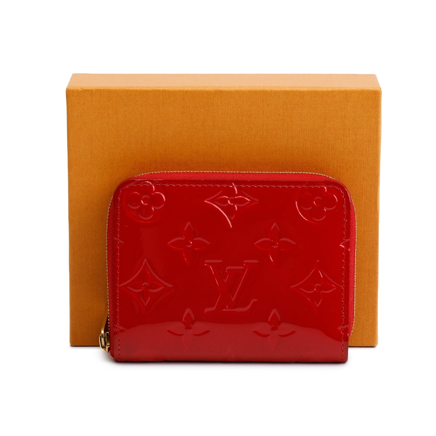 Louis Vuitton 2022 Red Monogram Vernis Leather Zippy Coin Purse
