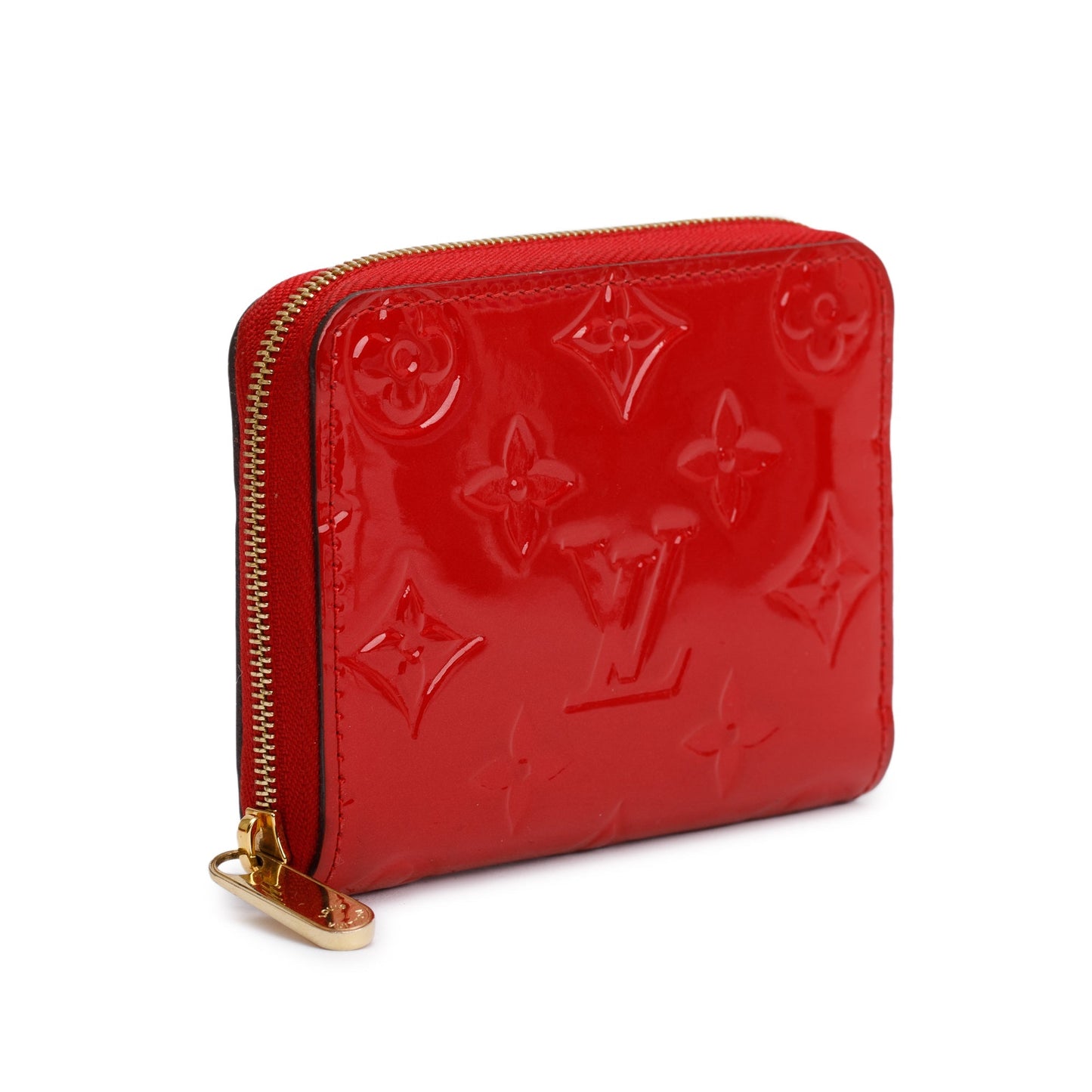 Louis Vuitton 2022 Red Monogram Vernis Leather Zippy Coin Purse