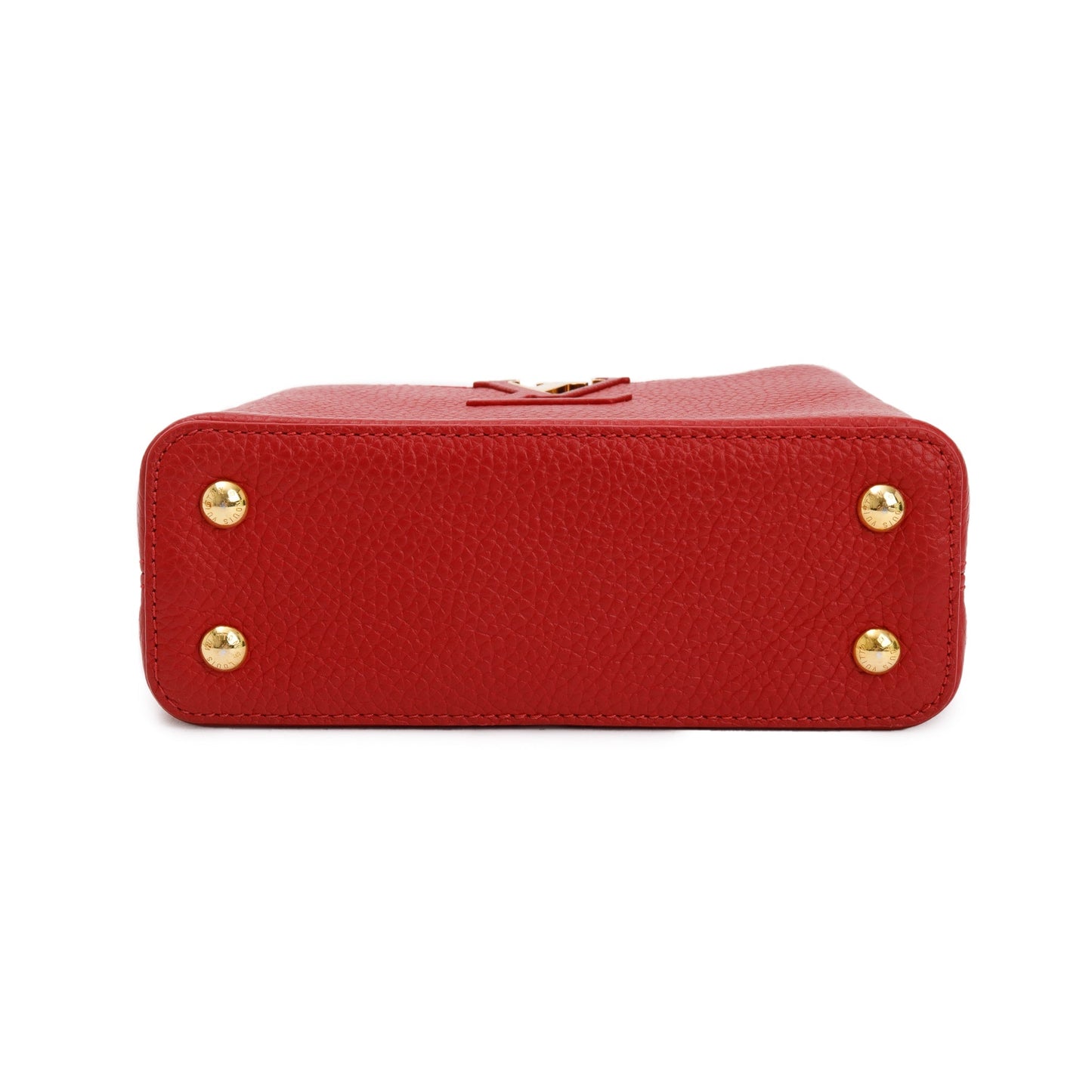 Louis Vuitton 2022 Red Taurillon Leather Capucines Mini