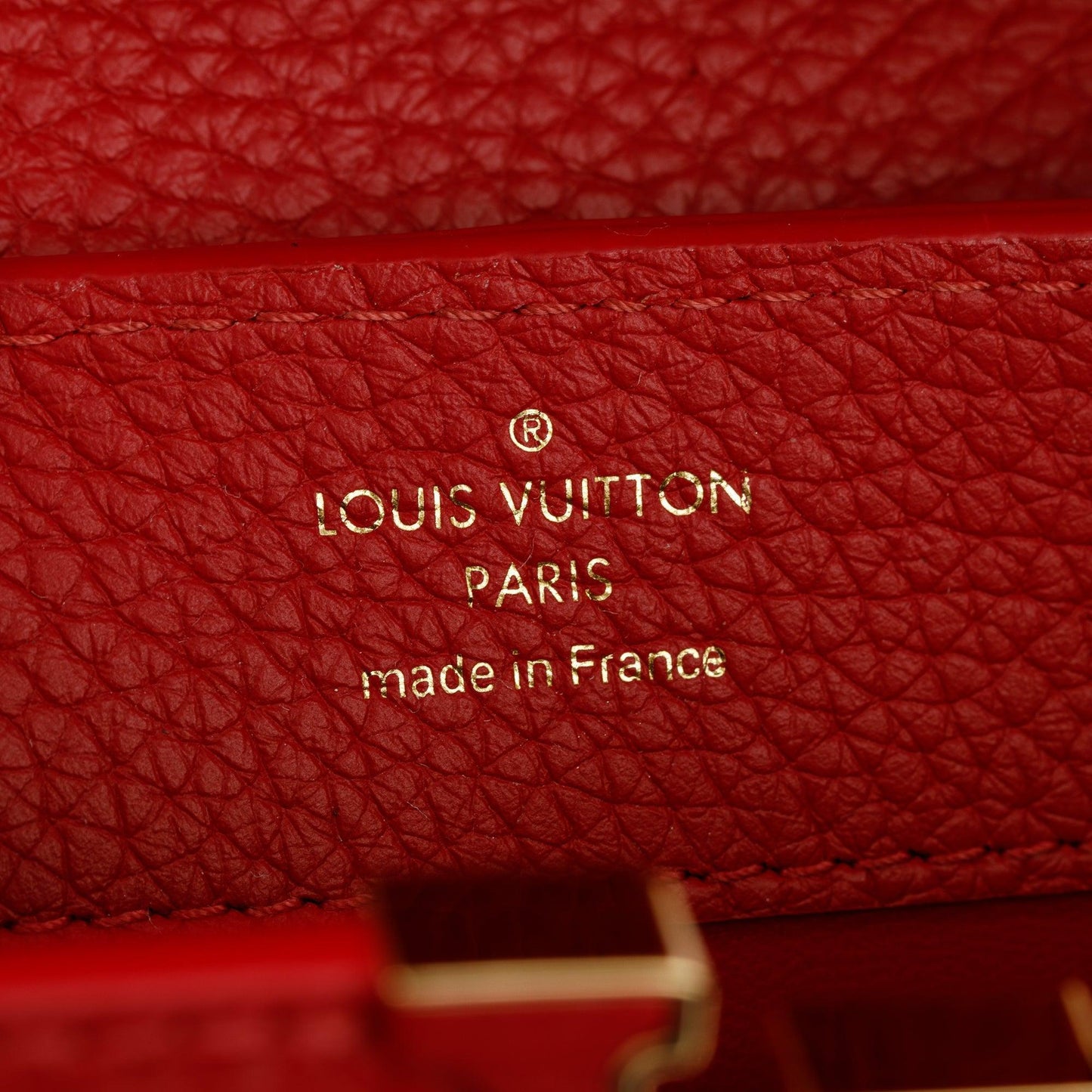 Louis Vuitton 2022 Red Taurillon Leather Capucines Mini