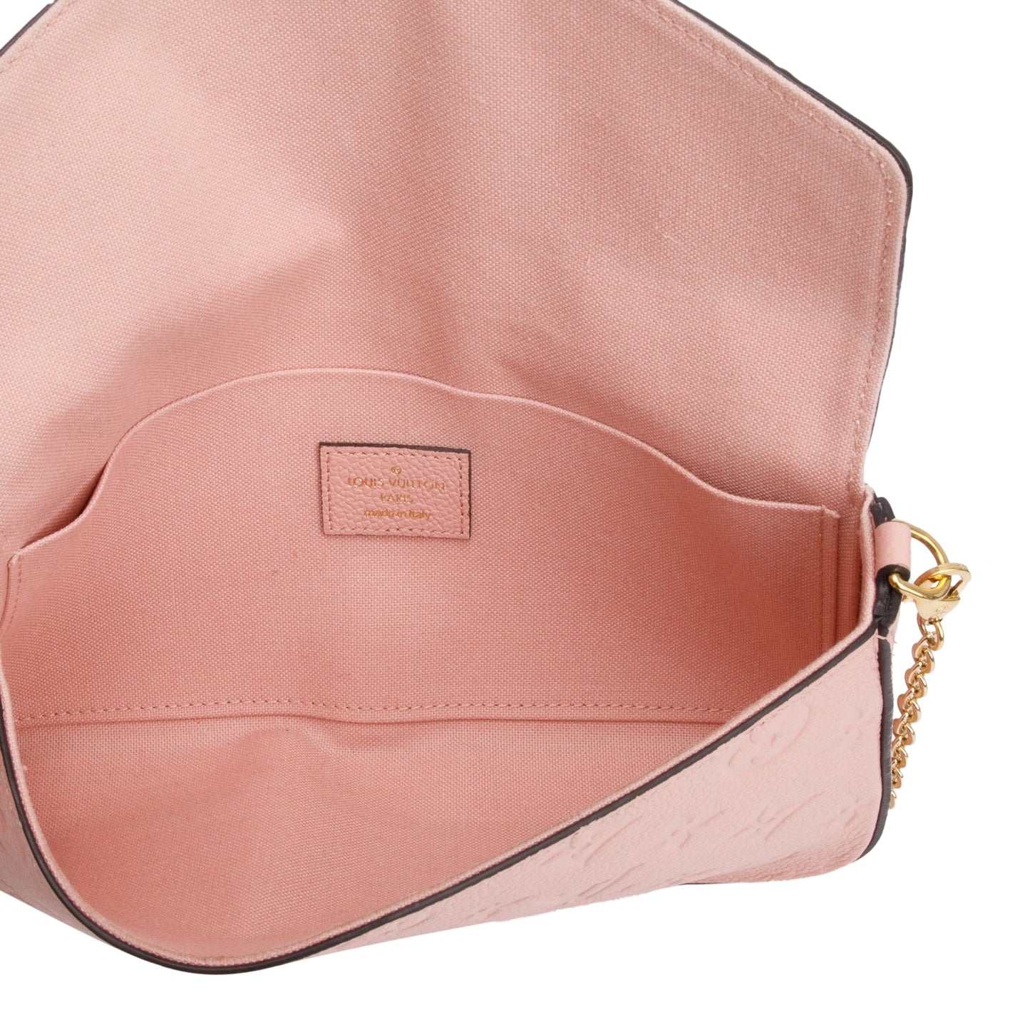 Louis Vuitton 2022 Rose Poudre Monogram Empreinte Leather Felicie Pochette