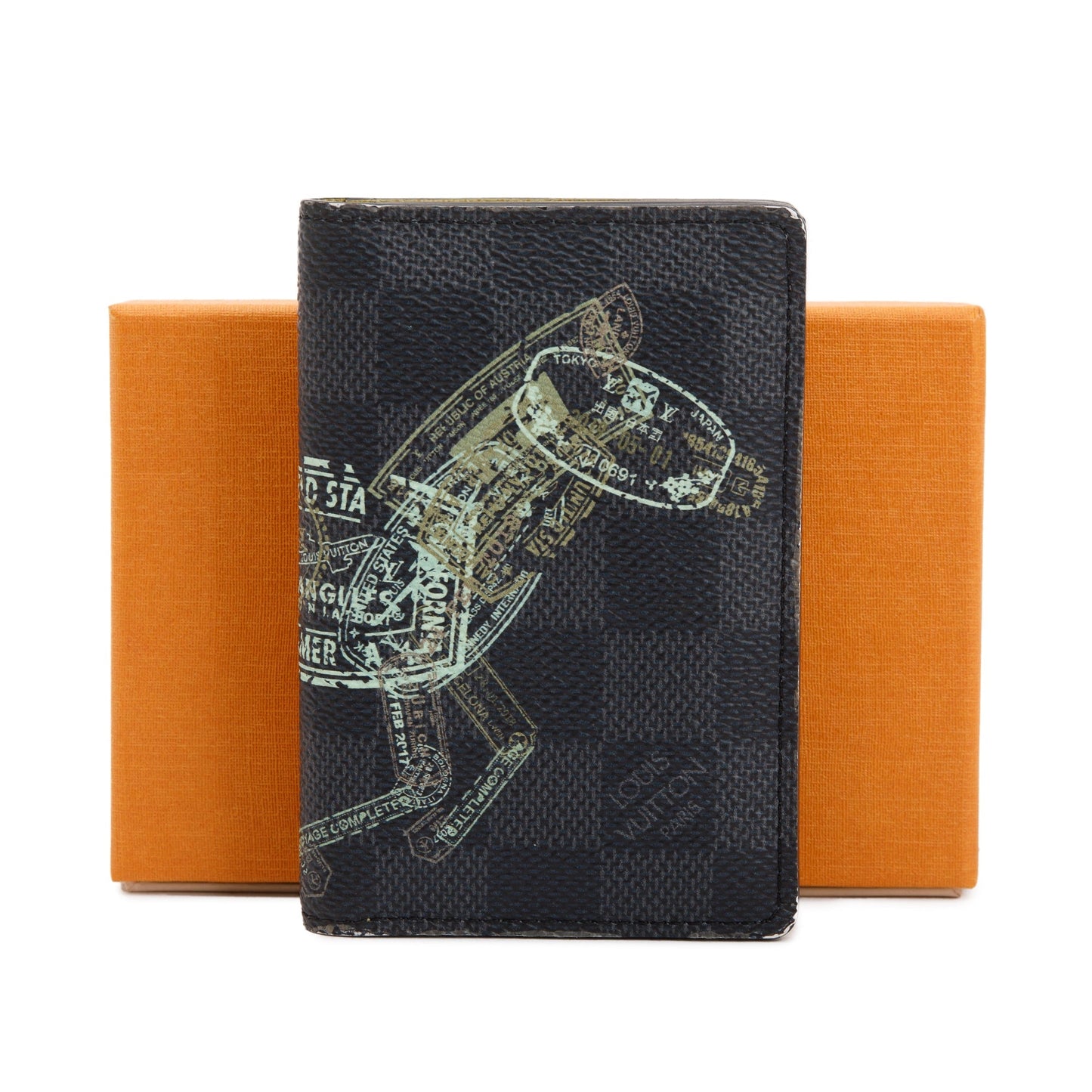 Louis Vuitton 2022 Stamps Animal Damier Graphite Pocket Organizer