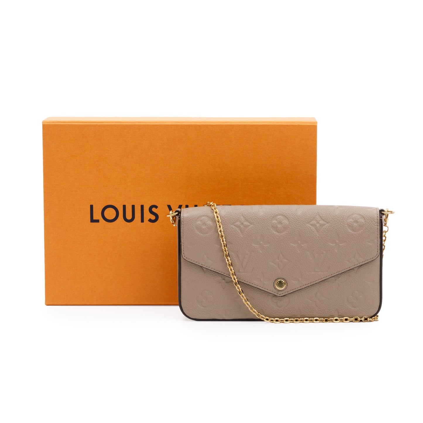 Louis Vuitton 2022 Turtledove Empreinte Leather Felicie Pochette Bag