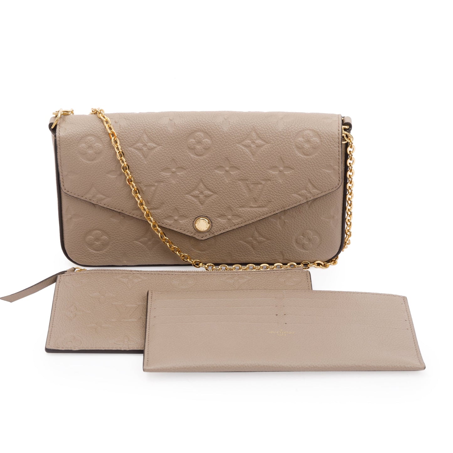 Louis Vuitton 2022 Turtledove Empreinte Leather Felicie Pochette Bag
